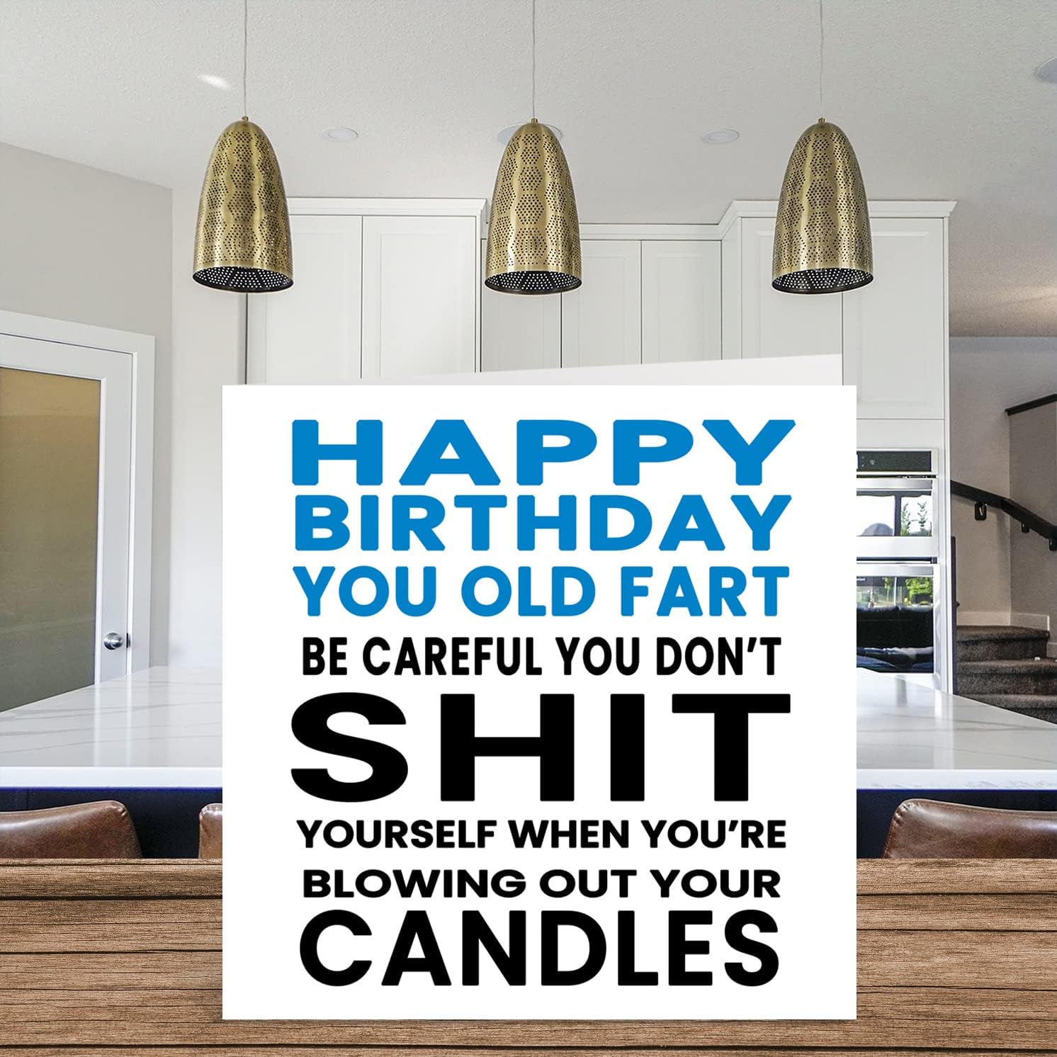 Funny Birthday Cards for Dad - You Old Fart - Rude Happy Birthday Card for Dad from Son Daughter, 145mm Joke Humour Banter Greeting Cards Gift Daddy Papa Father - Image 3