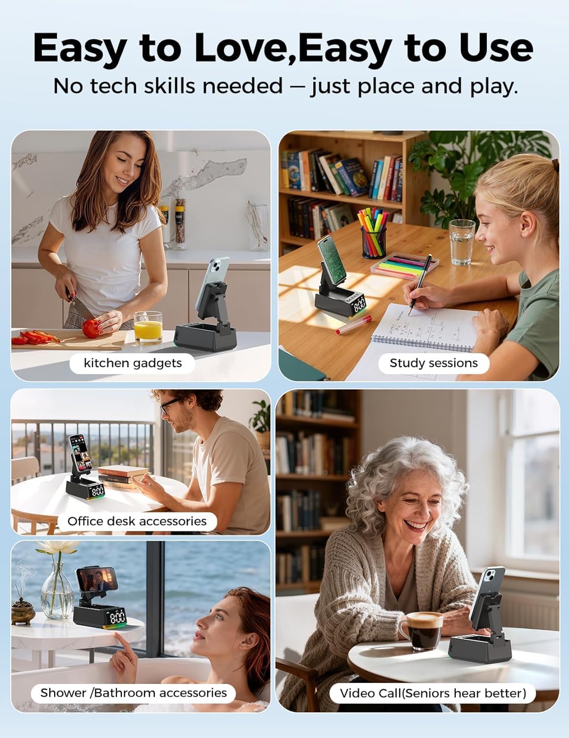 BBL Bluetooth Speaker White Elephant Gifts:Induction Cell Phone Stand HD Sound Gift for Men Women Adults Birthday Christmas Secret Santa,Kitchen Gadget Mom Wife Dad Husband Teen Stocking Stuffers - Image 5