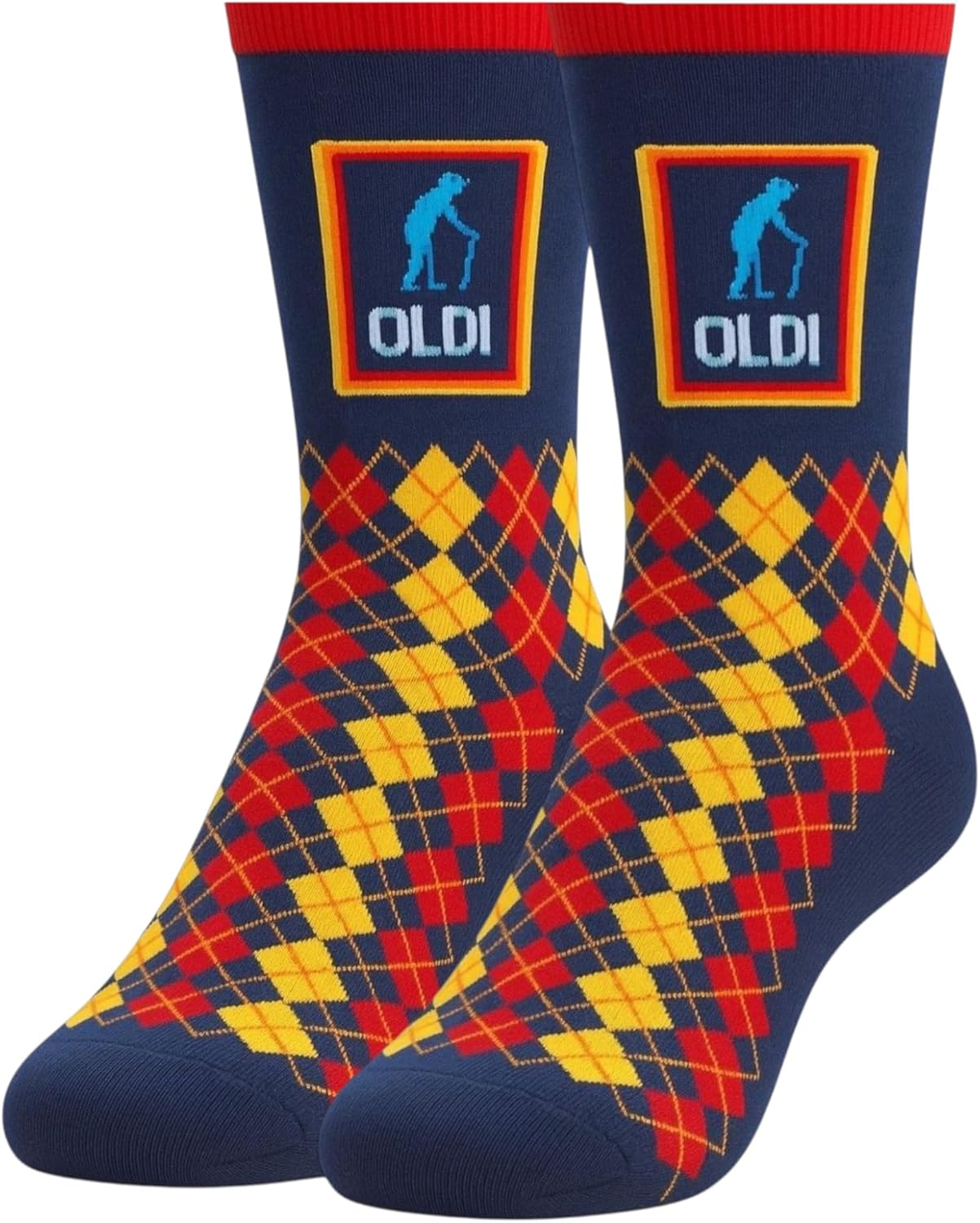 OLDI Funny Joke Socks for Men (UK 6–11) - Novelty Gift for Dad, Grandad, Uncle or Friend - Birthday 40th 50th 60th 70th, Retirement, Secret Santa, Stocking Filler, Father’s Day