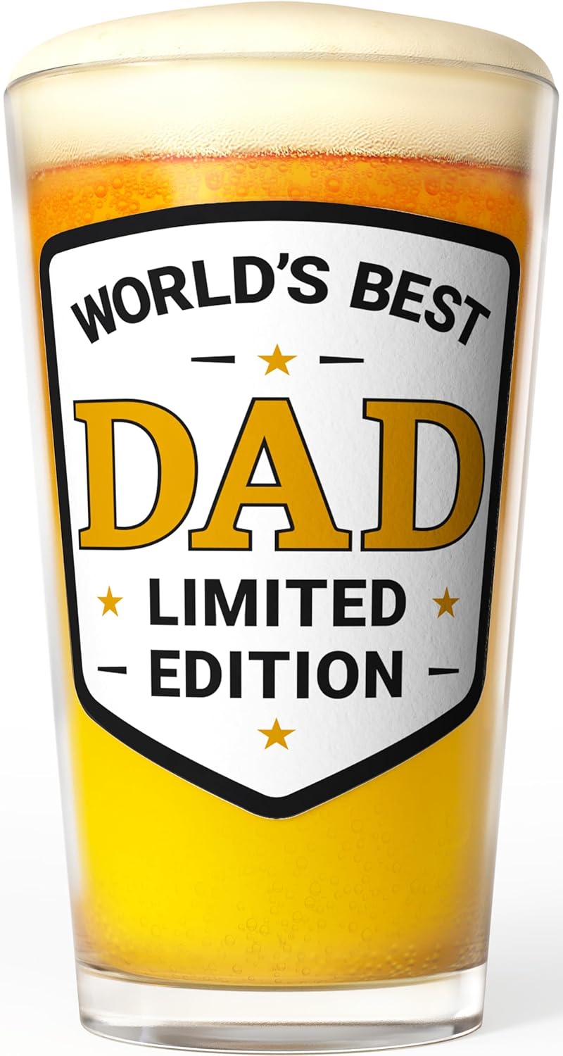 Dad Gifts - World's Best Dad Beer Glass (1 Pint/570ml) Father's Day Gifts Presents for Birthday Gift for Christmas Pint Glass Gift - Image 4