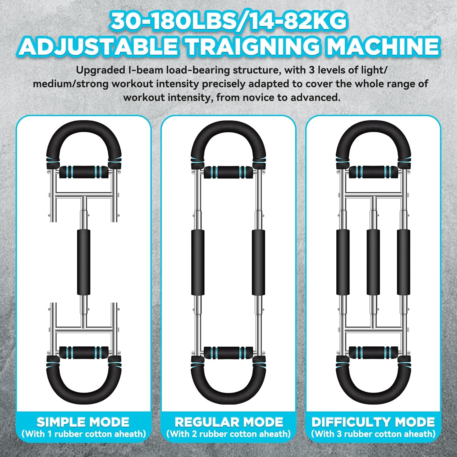 Upgraded Twister Arm Trainer, 9 Mode Adjustable Chest Exerciser for Men, Arm Exercise Equipment Resistance Trainer Men Women, Shoulders and Forearms Muscle Training - Image 3