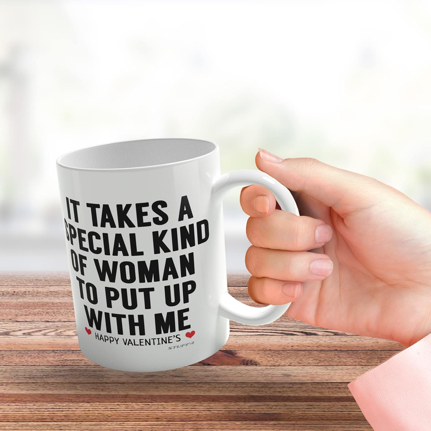 Valentines Mug for Her, Funny Quote Coffee Mug for Women, 11oz Ceramic Dishwasher Safe, Presents Wife, Gifts Girlfriend, Fiancée, Perfect Christmas, Valentine’s Day Birthday - Image 3