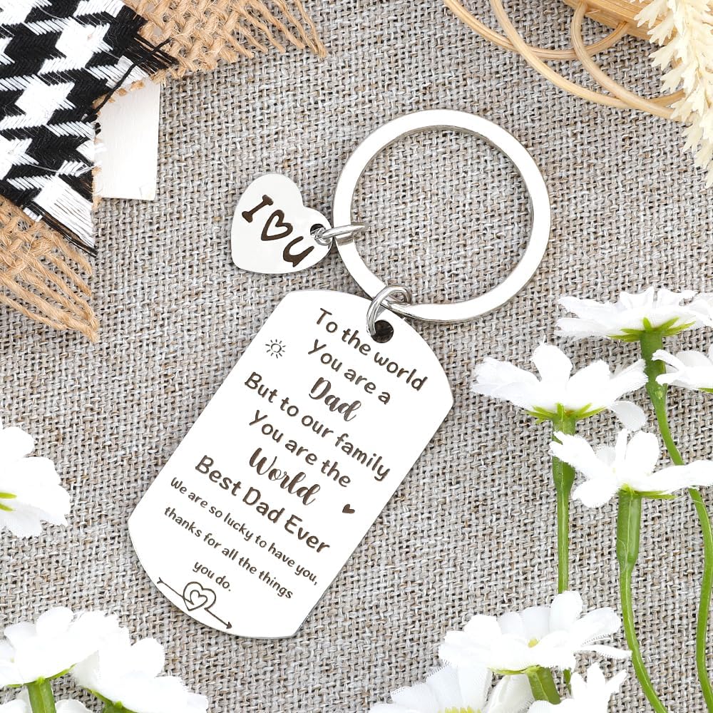 Dad Christmas Gifts for Daddy Keyring,Gifts for Men Daddy Birthday Gift for Step Dad from Daughter Son Wife Girlfriend Birthday Gift Stocking Fillers Father's Day - Image 4