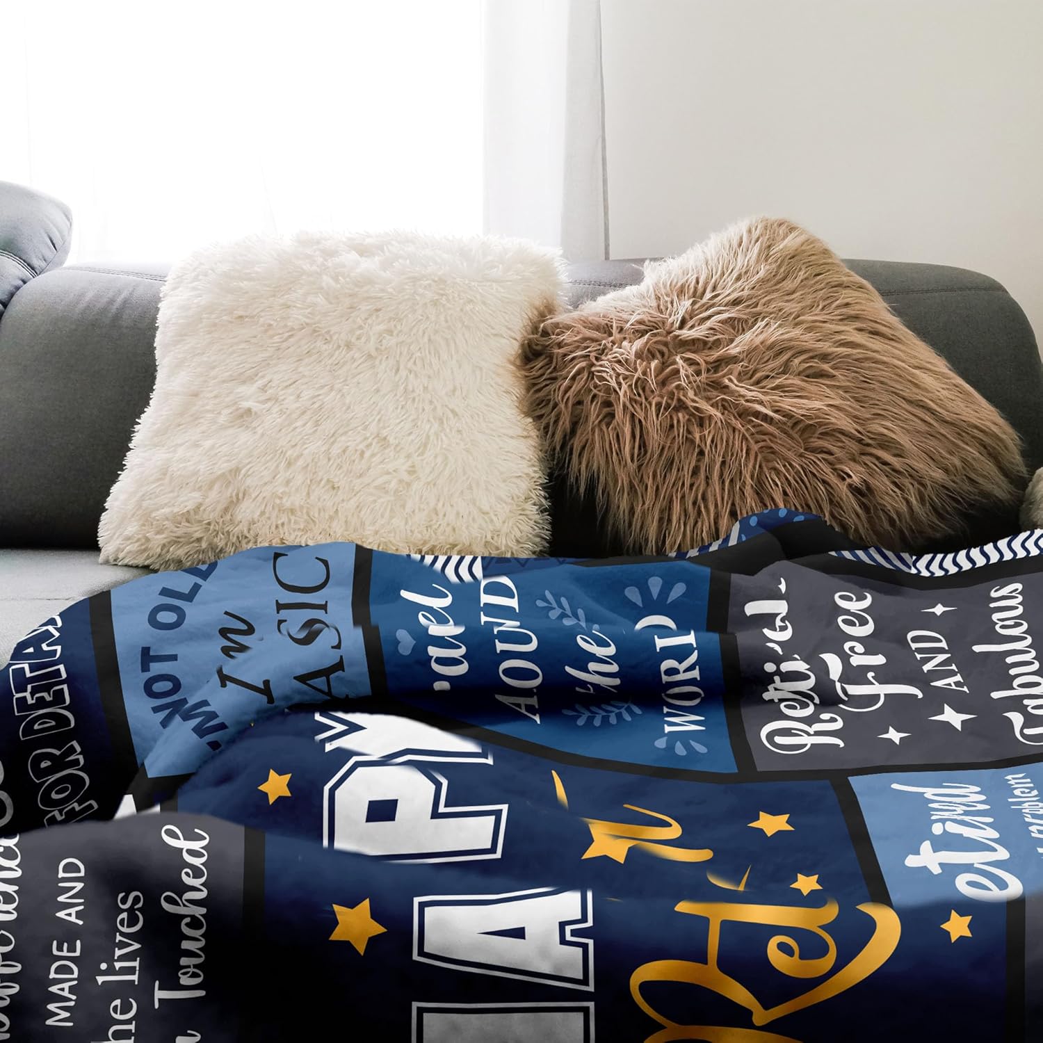 Retirement Gifts for Men, Funny Retirement Gifts for Men, Retirement Gift Ideas, Leaving Gifts for Coworker Dad Grandpa Blanket 150×130CM - Image 6