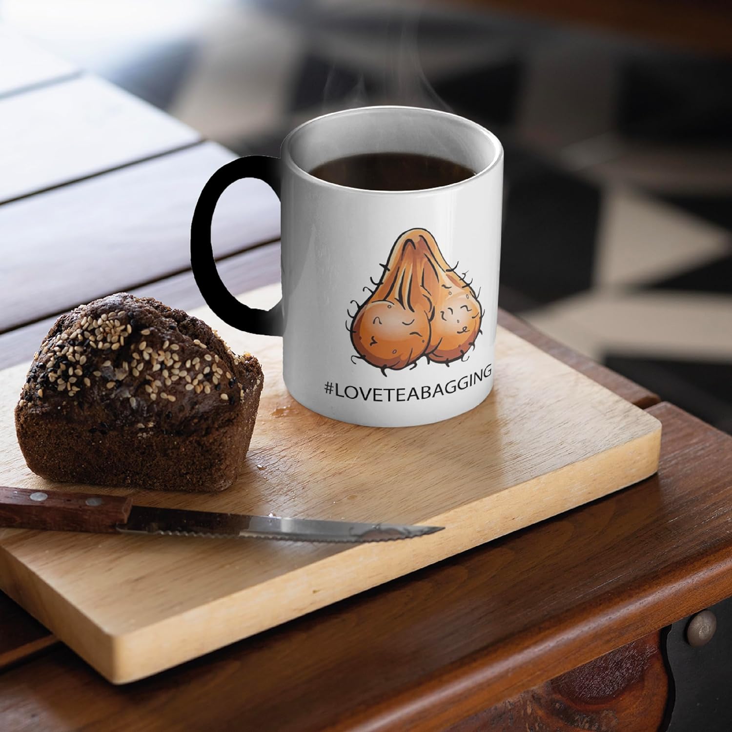 UCG #LOVETEABAGGING Funny/Rude Heat Colour Magic Changing Mug - Heat Reveal/Reactive - Fun/Offensive/Naughty Mug - 350 ml - 11oz - Image 7