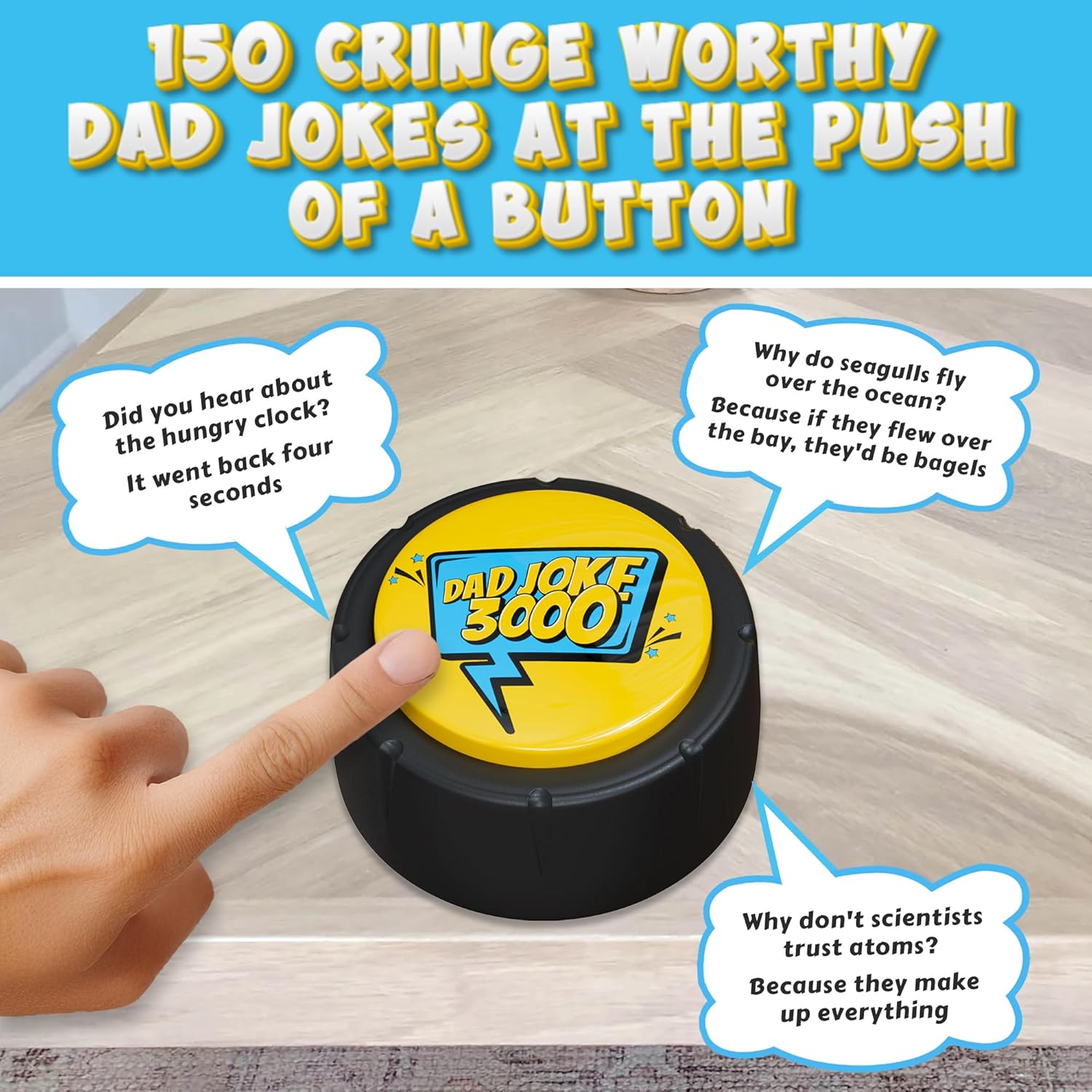 Funny Joke Gift for Men or Dad Stocking Filler Secret Santa Gifts for Him, Dad Joke Button Funny Unusual Xmas Stocking Filler Gift Idea - Image 3