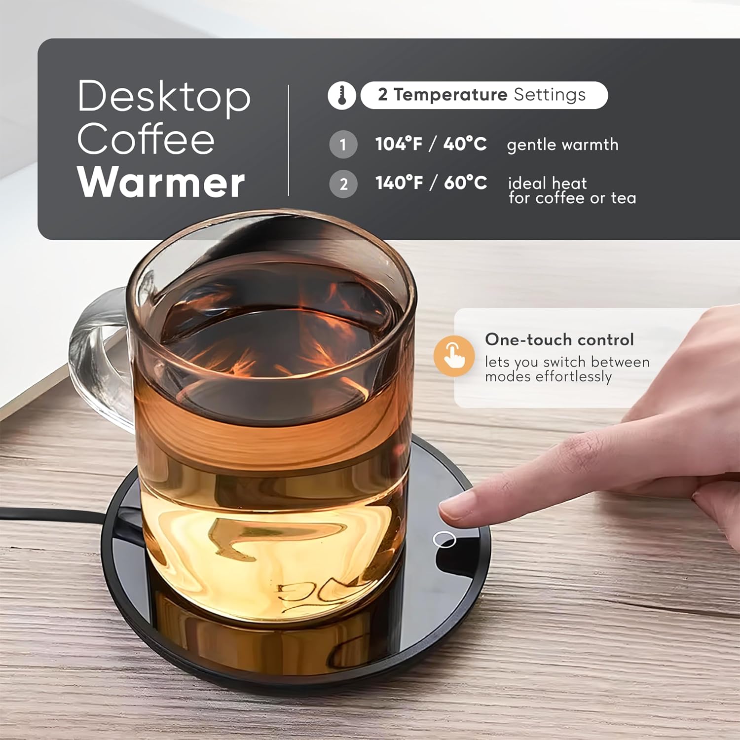 Coffee Mug Warmer, House Warming Gifts New Home Office Desk Accessories. Cool Gadgets 4 Office Accessories. Desk Gadgets For Men, Women & Smart Home Accessories 4 Tableware. Candle Warmer - Image 2