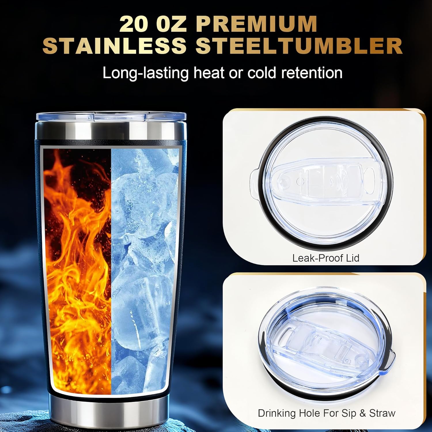 Unique Birthday Gifts for Men - Funny Stainless Steel Travel Tumbler, Multi-Tool Pen, Socks & Keychain Set – Perfect Presents for Dad, Husband, Grandpa, Mechanics & More - Image 2