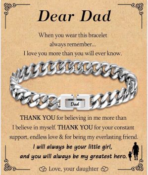 Engraved Bracelet Gifts for Men Boy...