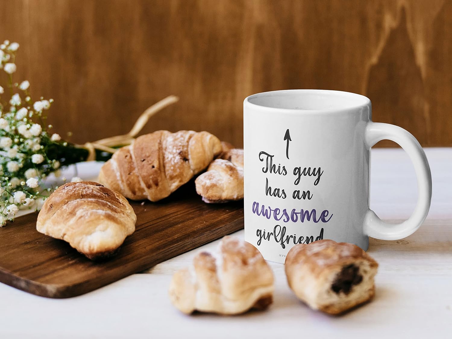 Stuff4 Boyfriend Gifts - This Guy Has an Awesome Girlfriend - Valentines Gifts for Him, 11oz Ceramic Mugs Dishwasher Safe, Funny for Boyfriends, Christmas Presents, Valentine's Day Birthday - Image 2