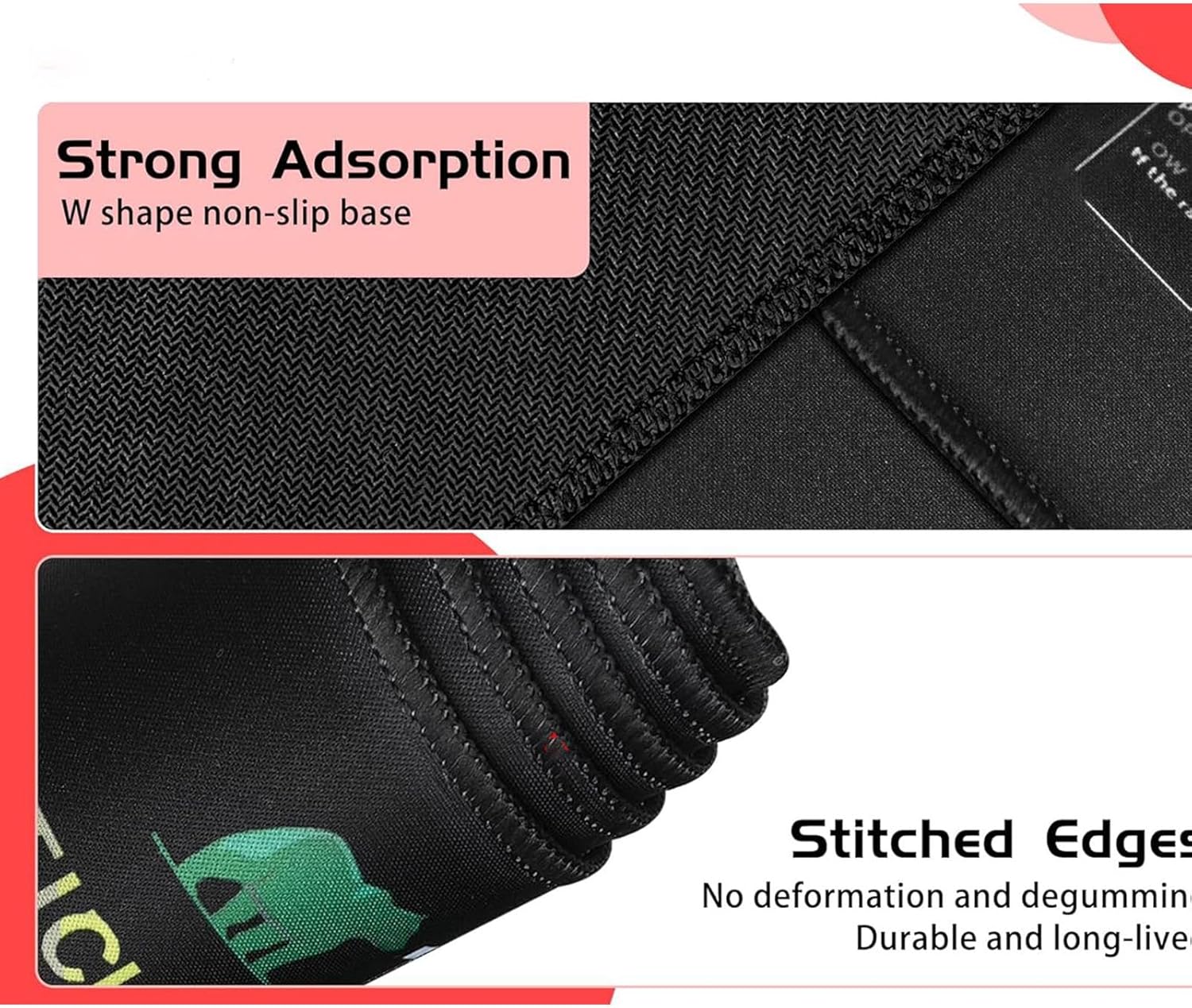 Stock Trading Desk Mat,Large Computer Keyboard Pad - Finance Accessory, Chart Patterns Cheat Sheet, Stitched Edges, 11.8x31.5 Inches for Day Trader Investor - Image 6