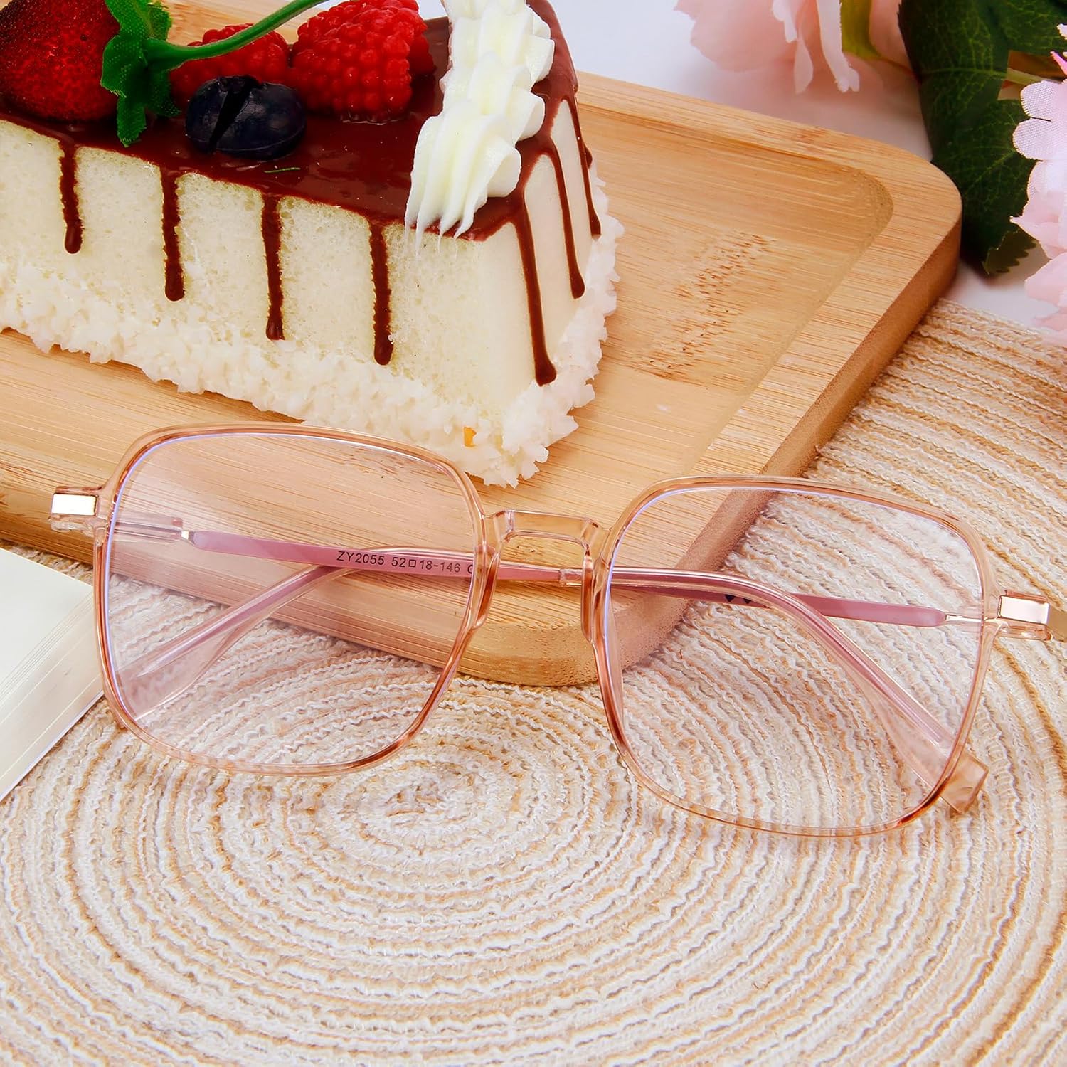 Oversized Reading Glasses, Large Frame Square Anti Eyestrain Blue Light Blocking Glasses for Women TV Phone Computer Book - Image 7