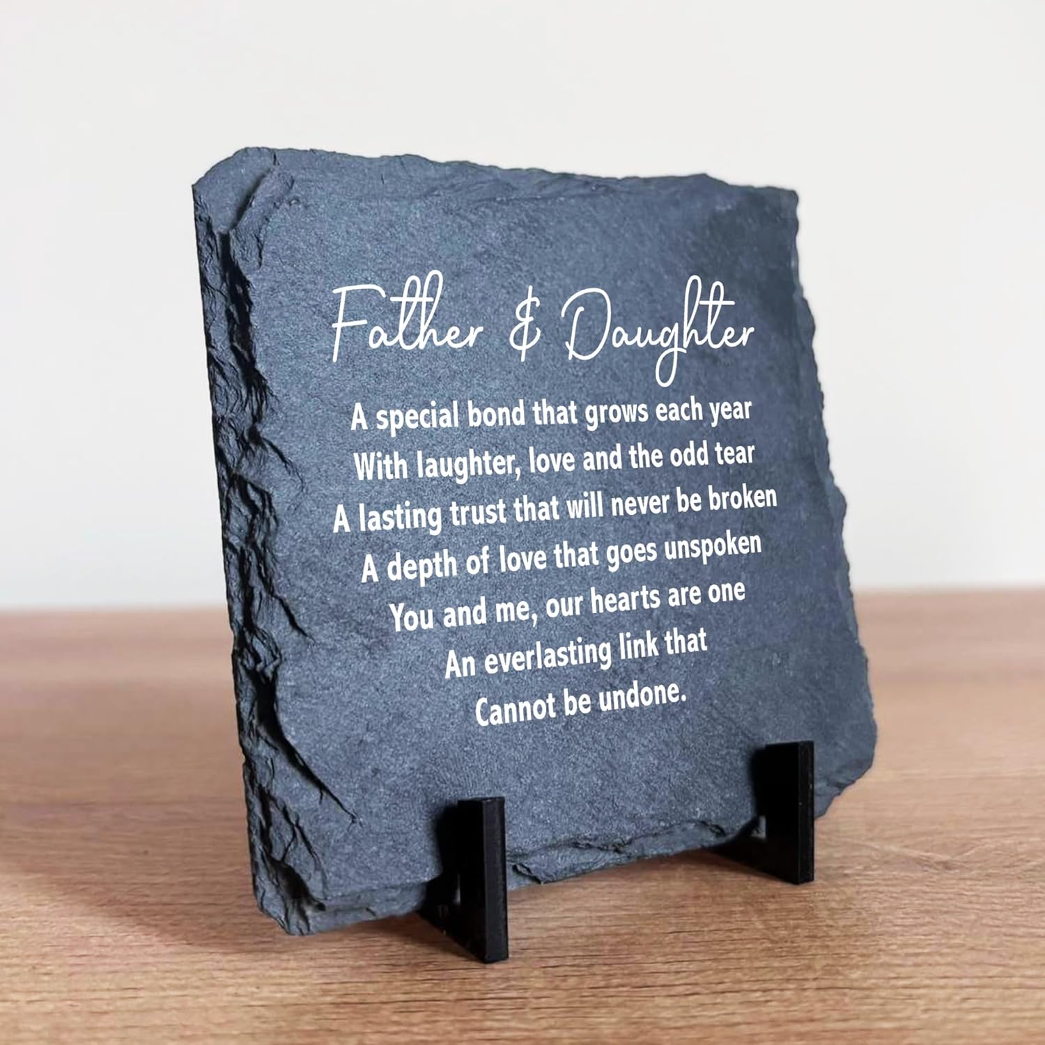 Red Ocean Father & Daughter Gift, Slate Coaster With Stand, Slate Plaque Gift For Dad, Gift For Daughter, Dad and Daughter, Happy Birthday Dad, From Daughter, Christmas For Dad - Image 2