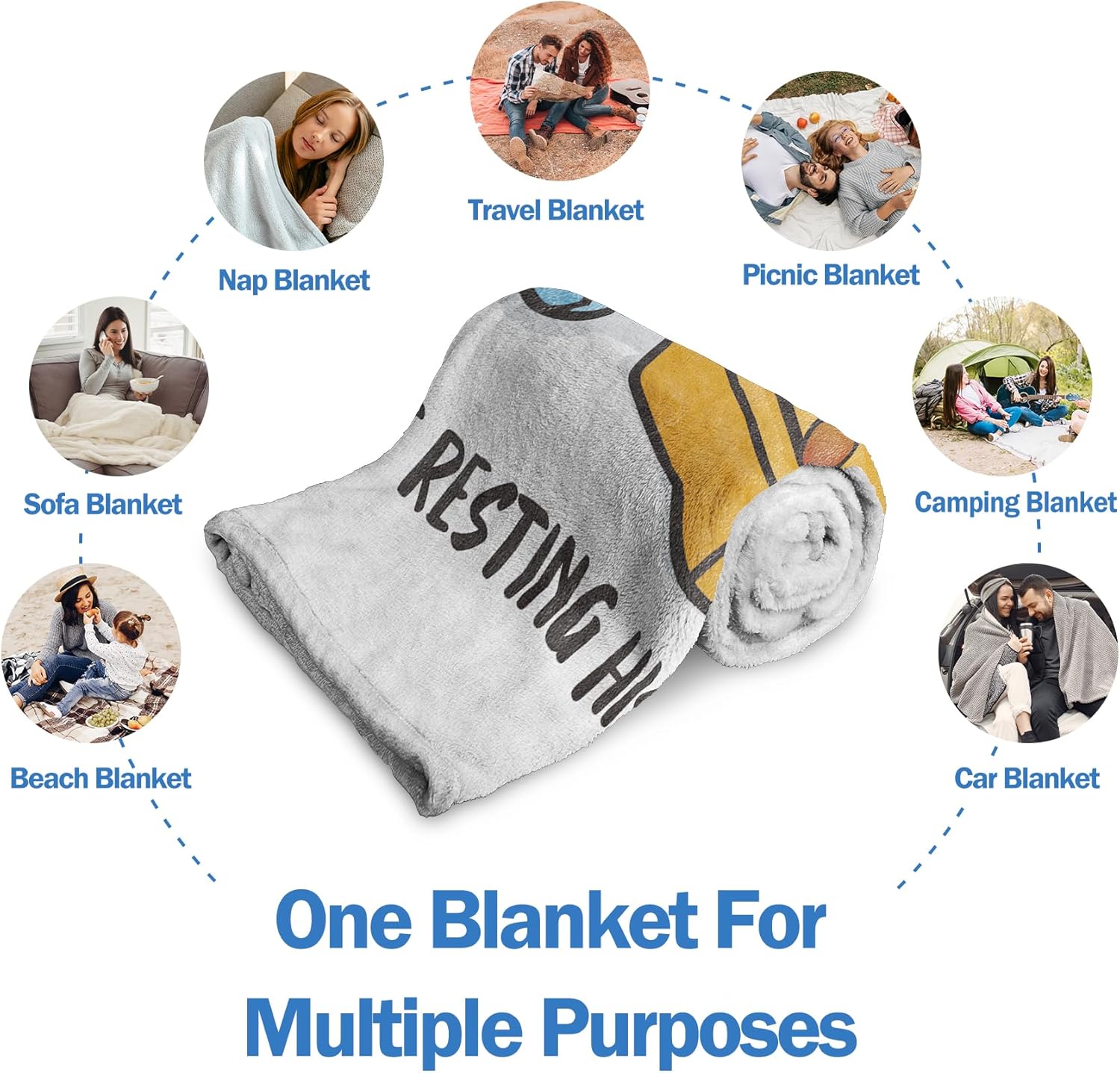 Dad Gifts for Birthday Valentines Day, Dad is Not Sleeping Blanket, Super Soft Throws for Couch and Napping, Father to be, Daddy Gift from Daughter Son, 50" x 60” - Image 5