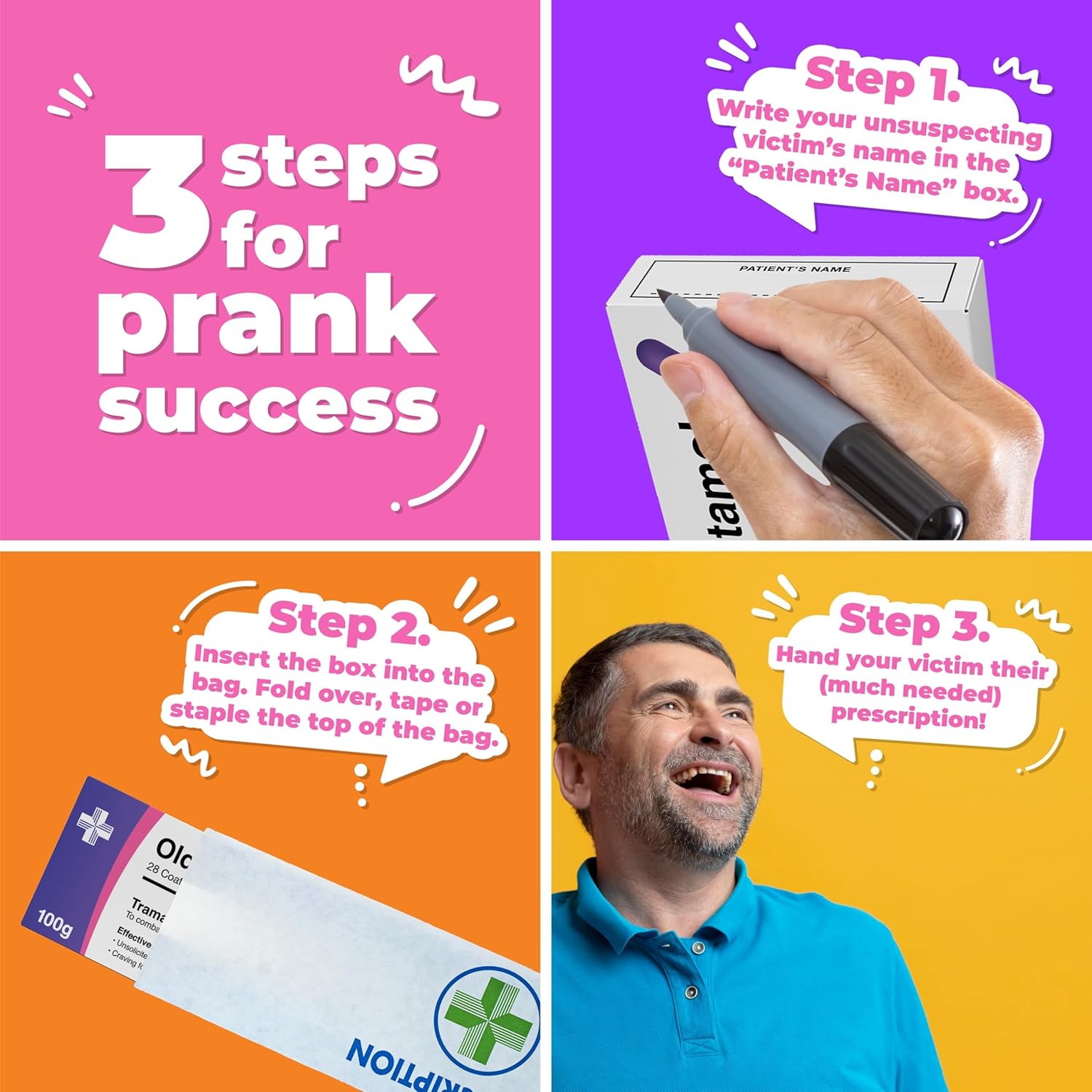 Joke Pill Box With Sweets - Funny Retirement Gifts for Men, 30th 40th 50th 60th 70th Birthday Gifts for Him - Secret Santa for Seniors, Dad, Father, Man, Christmas Xmas Stocking Filler for Boyfriend - Image 2