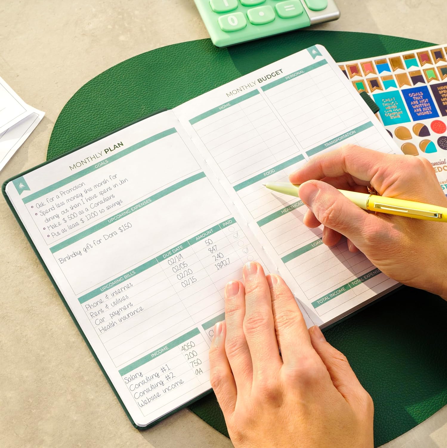 Clever Fox Budget Book 2.0 – Financial Planner & Expense Tracker Notebook. Monthly Budgeting Money Organizer. Compact, 13.5x19cm (Dark Green) - Image 6