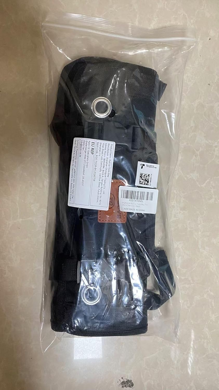 Tool Bag, Roll Up Small Tools Box Storage, Tool Gifts for Men Dad Husband Boyfriend Grandpa, Presents for Fathers Day Birthday,Heavy Duty Tool Organizer with 2 Detachable Tool Pouch - Image 9