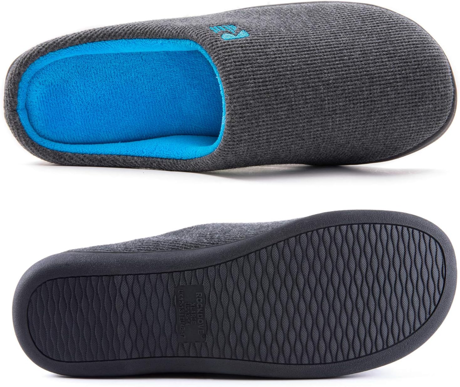 RockDove Men's Original Two-Tone Memory Foam Slipper - Image 3