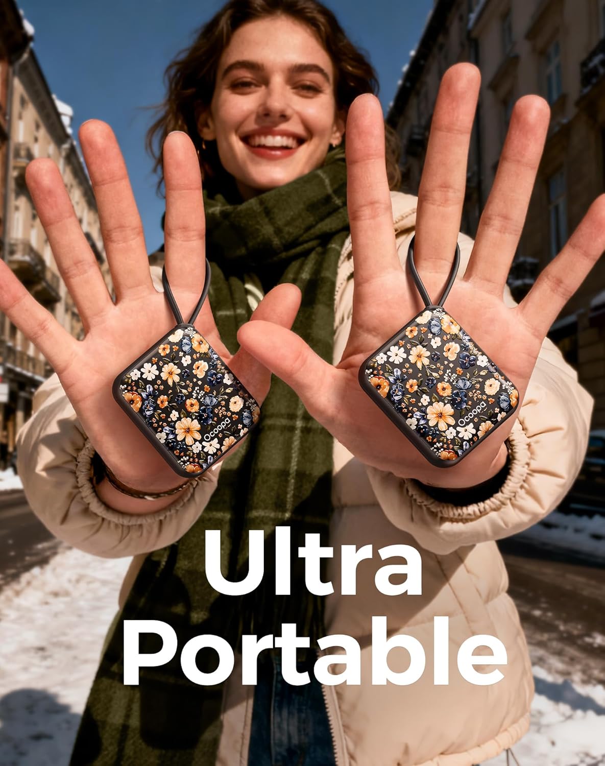 OCOOPA Hand Warmers Rechargeable 2 Pack, 7Hrs*2 Long Heat, 0.6" Ultra Slim Fits Pocket Gloves, 3 Heat Levels, UL Certified Electric Handwarmer, Gifts for Christmas,Winter Essential,UT5 Nano - Image 4