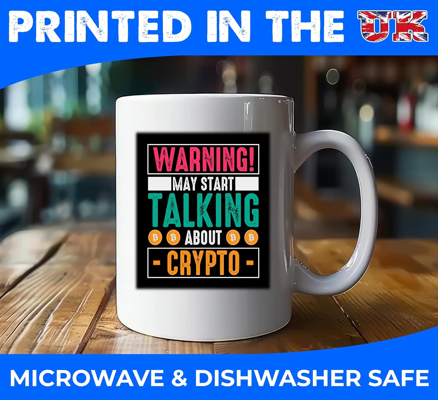 Warning May Start Talking About Crypto Funny Crypto 11oz Mug – Bitcoin Blockchain Humor Coffee Mug – Ceramic Mug for Crypto Enthusiasts – Perfect for Blockchain Geeks, Crypto Traders, and Investors - Image 6