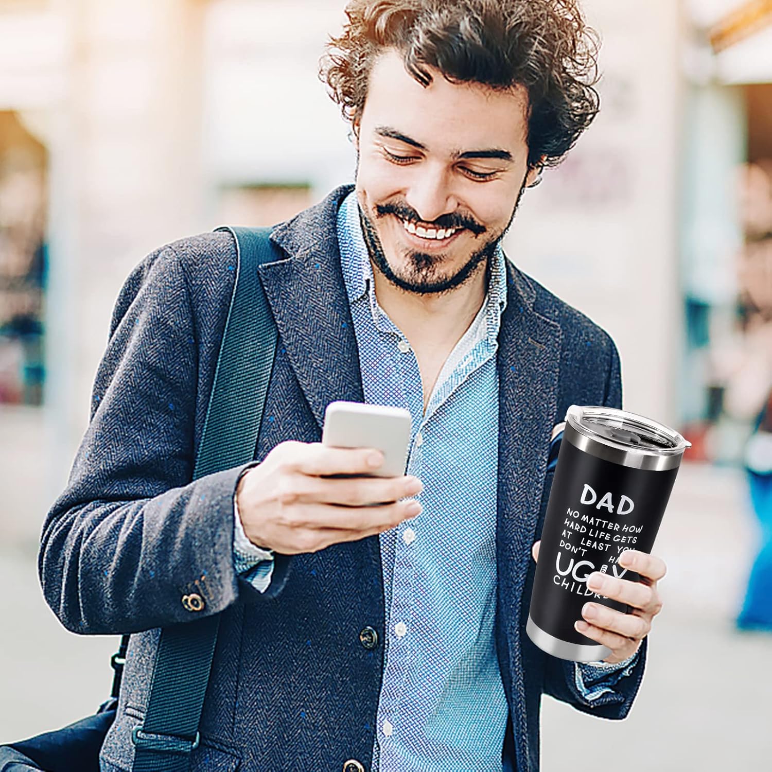 OEAGO Gifts for Dad Grandpa from Daughter Son,20 OZ Tumbler Travel Mug with Straws Lids,Dad Birthday Gifts for Men Husband,Secret Santa Presents for Christmas Anniversary - Image 5