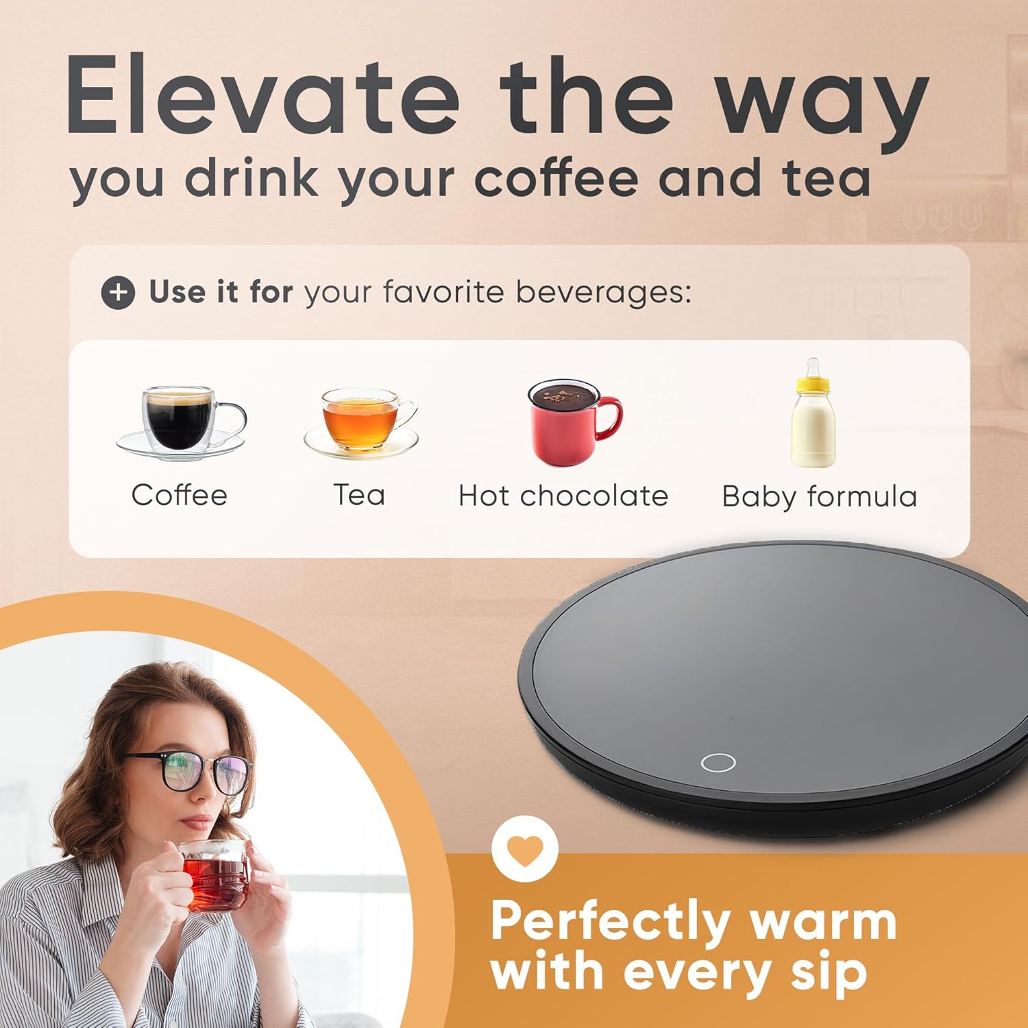 Coffee Mug Warmer, House Warming Gifts New Home Office Desk Accessories. Cool Gadgets 4 Office Accessories. Desk Gadgets For Men, Women & Smart Home Accessories 4 Tableware. Candle Warmer - Image 3