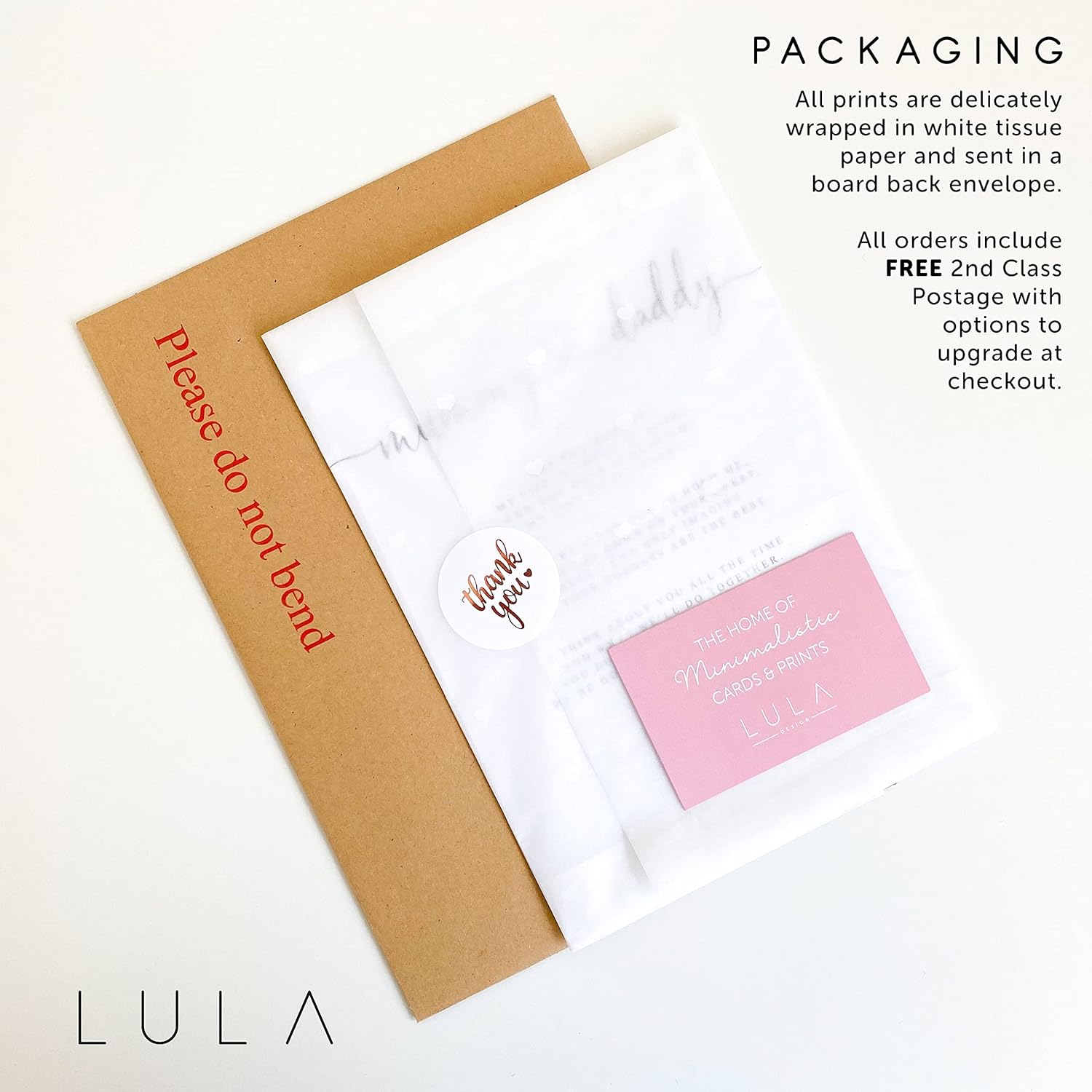 Lula Design Mum and Dad Poem A4 or A5 Print Unframed Print - Gift Mum and Dad, Gift for Parents, Thank you Gift for Parents from children or child (Size: A4-29.7cm x 21cm, Style: From Child) - Image 5