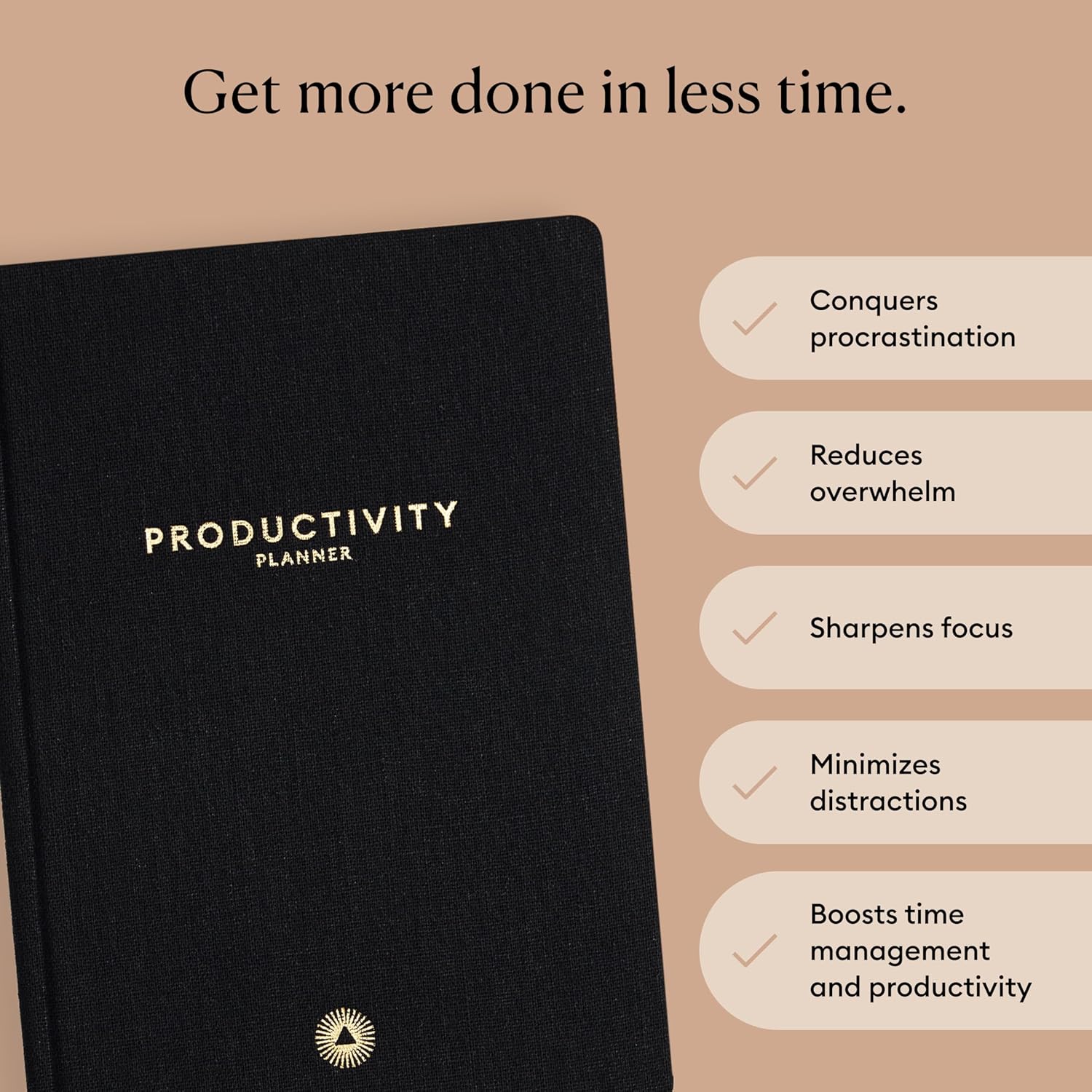Productivity Planner 2024 - Intelligent Change Productivity Tools for Time-Management and Mindfulness, Daily To-Do List, A5 Undated Quarterly Planner (Black) - Image 2