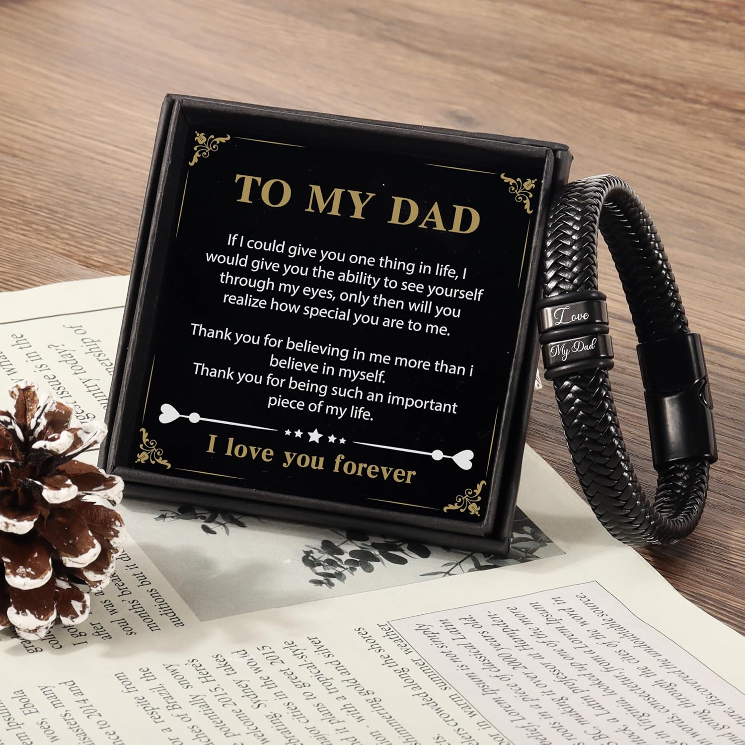 Men's Bracelet for Dad, Grandad, Husband, or Boyfriend on Christmas Day, Birthday, Anniversary, or Valentine's Day - Image 4