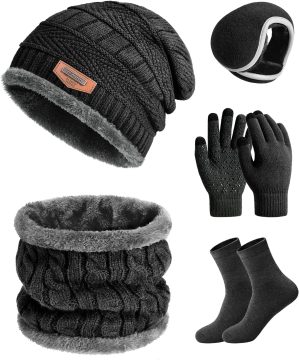 heekpek Mens Hat Scarf Glovers Set ...