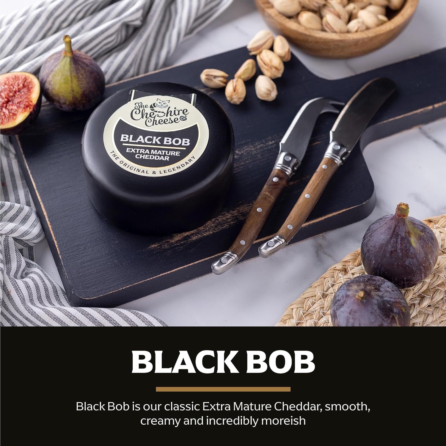 Cheshire Cheese Company | Duo of Cheese and Wine Gift Set – The Perfect Night In | Award Winning 2 Cheeses, 1 Biscuits & Red Wine Gift Set in Presentation Box | Luxury Food Hamper for Birthdays & more - Image 3