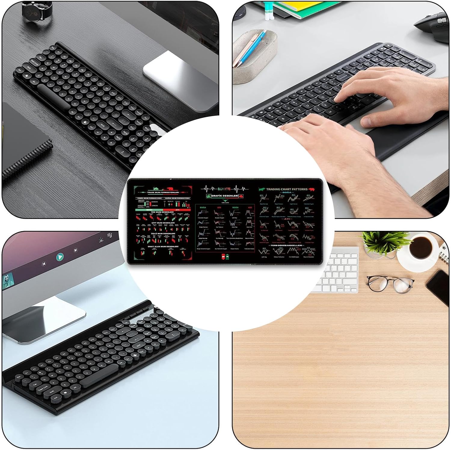 Mouse Thug - Stock Market Mat | Large Trading Table Desk Cover | 80x30cm Rubber Desktop Cheat Sheet For Day Traders And Investors | - Image 4