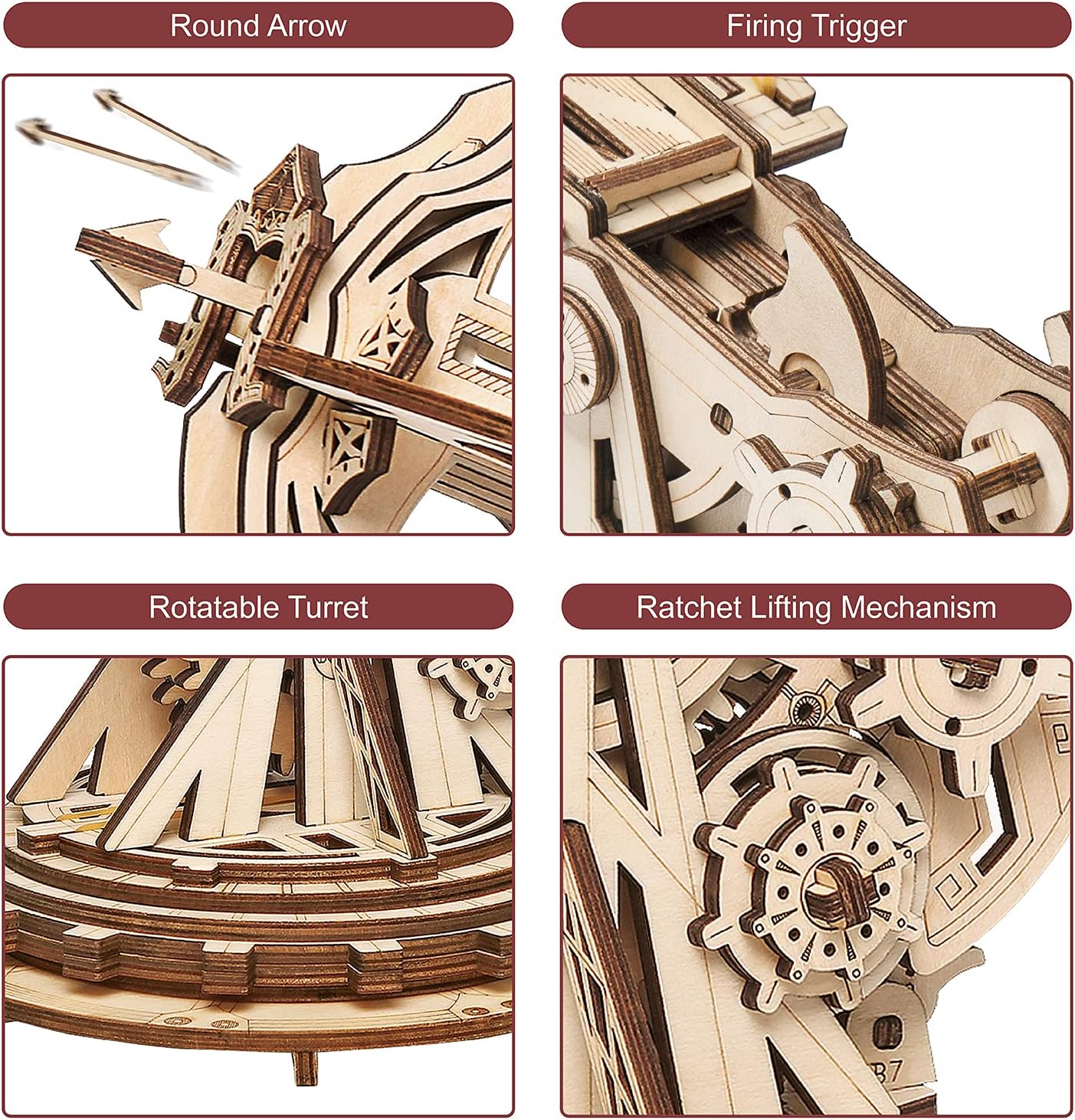 ROKR 3D Wooden Puzzle for Adults Teens Construction Model Kits for Adults to Build - Image 4