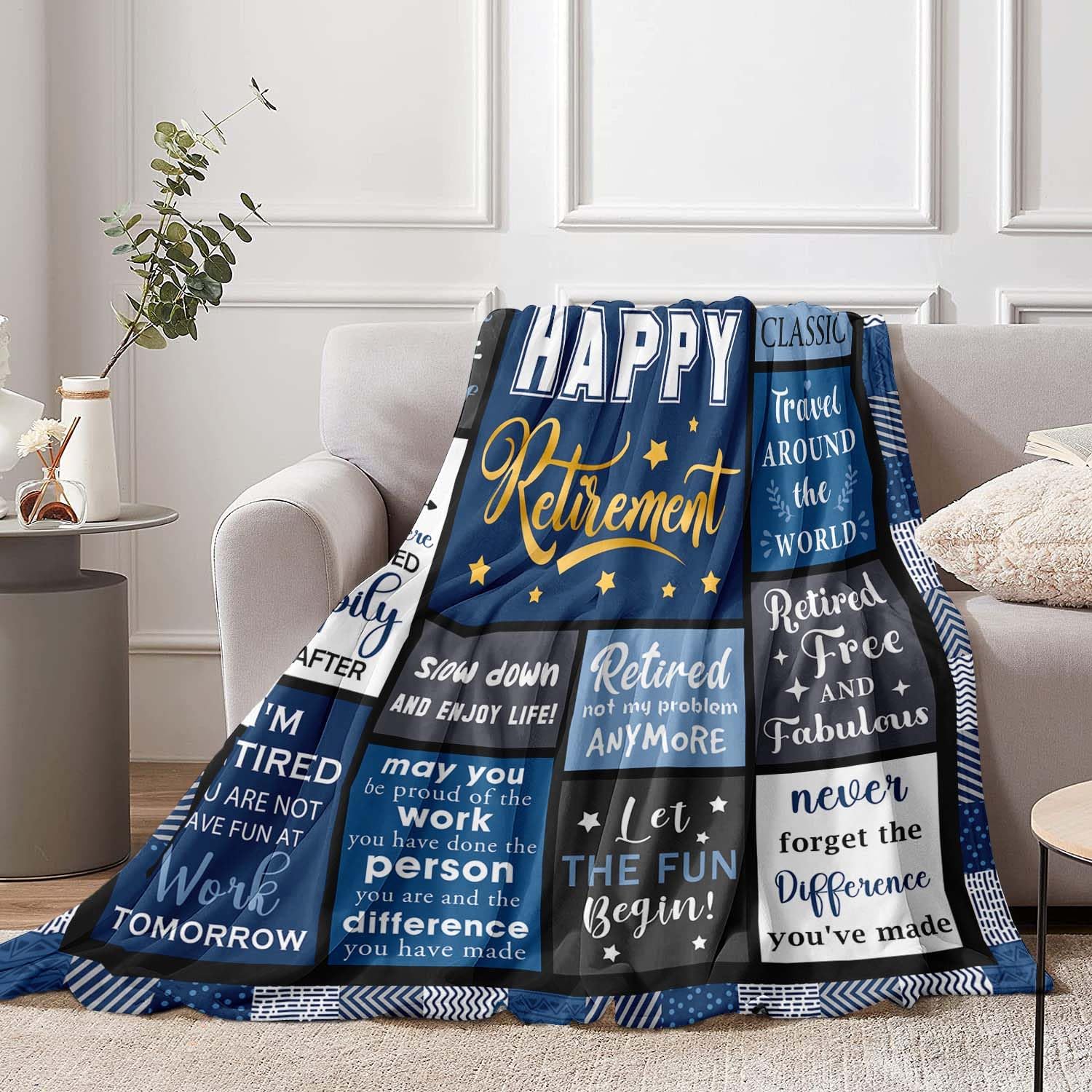 Retirement Gifts for Men, Funny Retirement Gifts for Men, Retirement Gift Ideas, Leaving Gifts for Coworker Dad Grandpa Blanket 150×130CM - Image 4