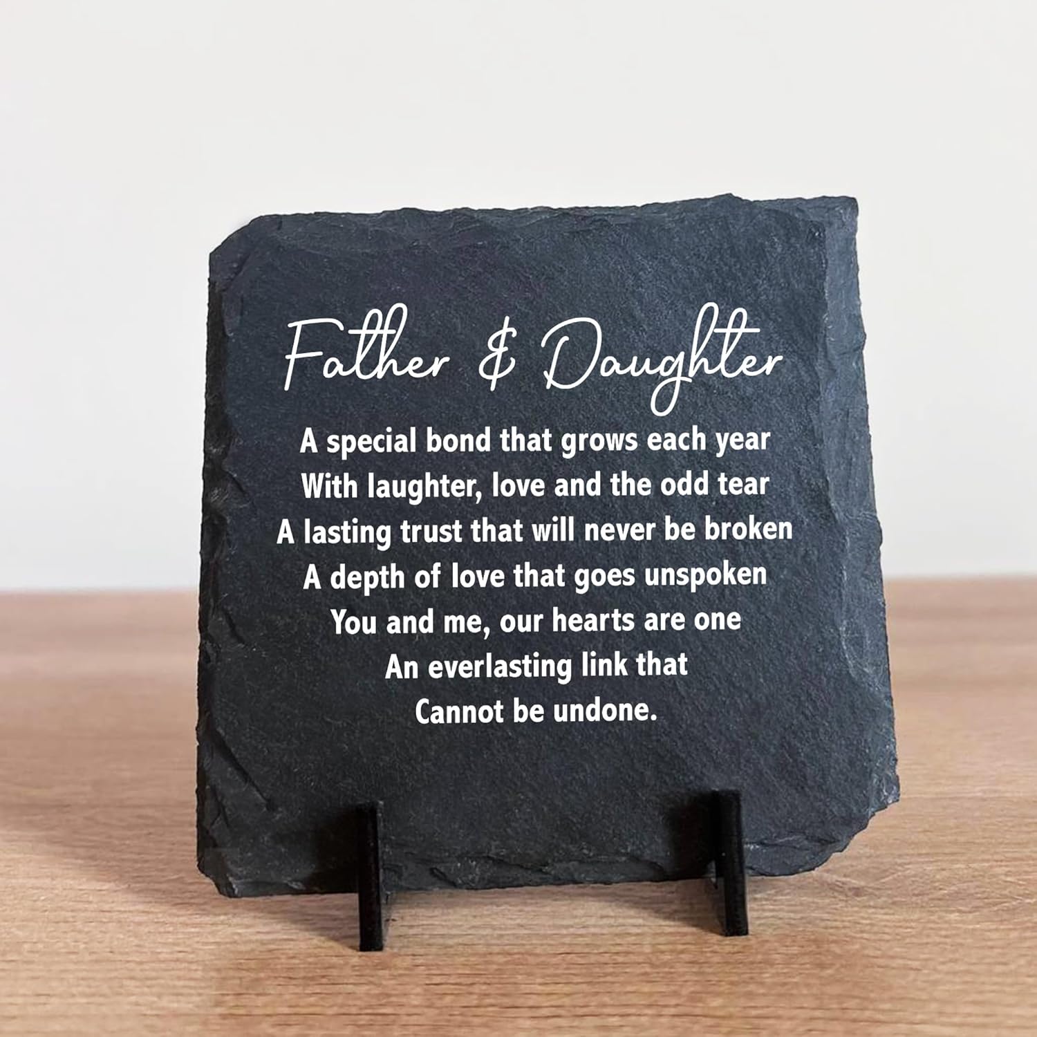 Red Ocean Father & Daughter Gift, Slate Coaster With Stand, Slate Plaque Gift For Dad, Gift For Daughter, Dad and Daughter, Happy Birthday Dad, From Daughter, Christmas For Dad - Image 3