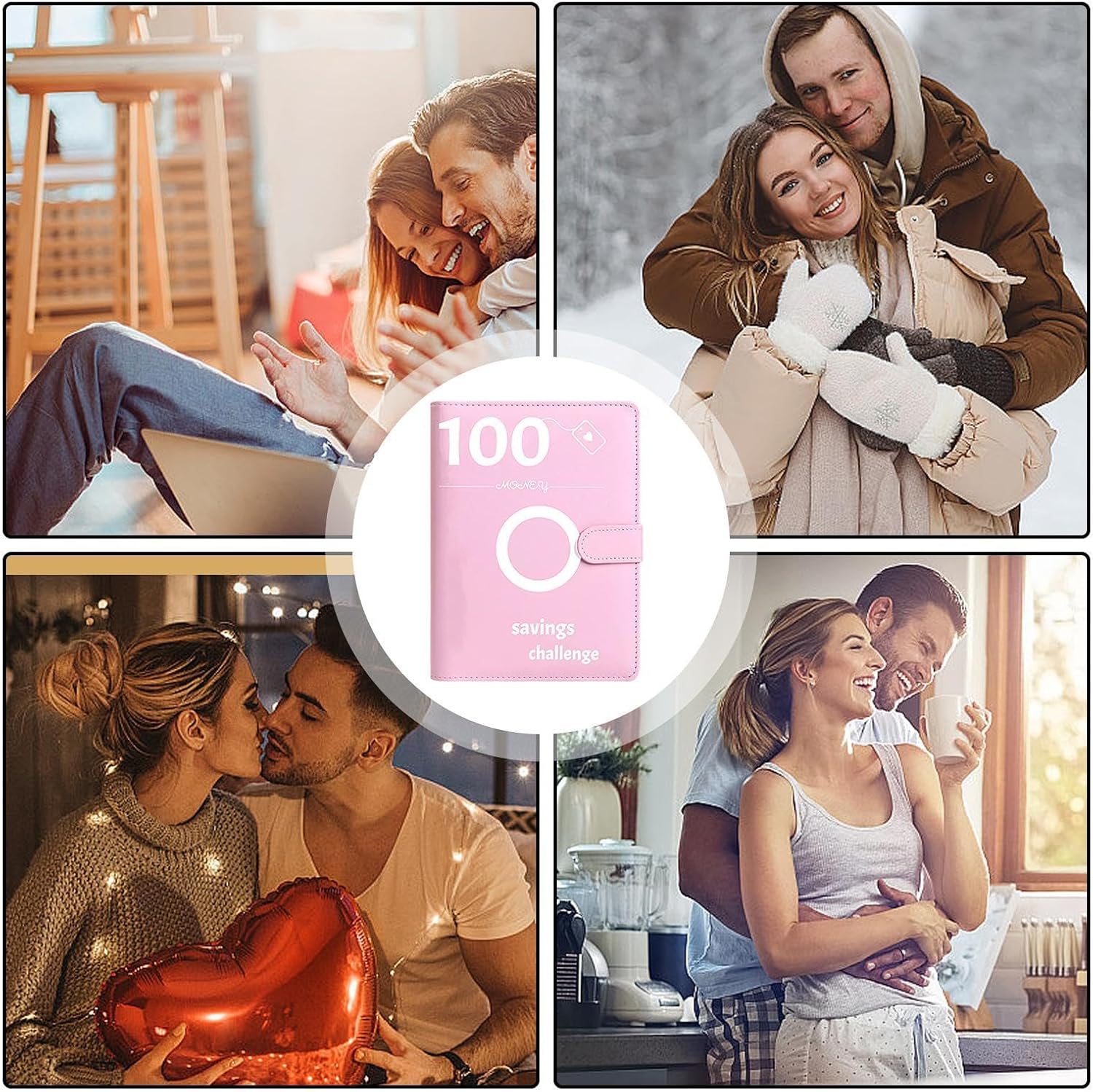 100 Envelopes Challenge Binder, 100 Envelope Saving Challenge, A5 Binder Notebook Set, Planner Start Set, Financial Planner, Savings Book Binder, Easy Money Budgeting, for Couples, Offices, Home - Image 4