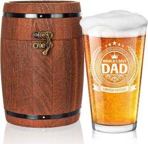 LIGHTEN LIFE Dad Beer Glass Gifts i...