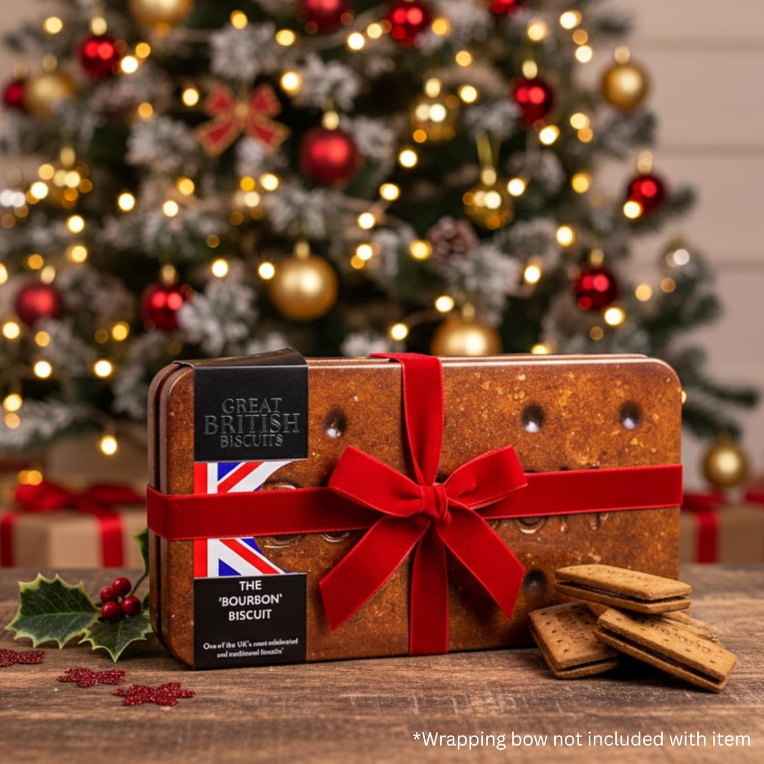 Giant Bourbon Biscuits Gift Set - Chocolate Novelty Treat Tin - Luxury Biscuits Gift Tins filled with Chocolate Bourbons - Fancy British Gifts for Birthday, Valentines Day Hamper Tins 400g - Image 7