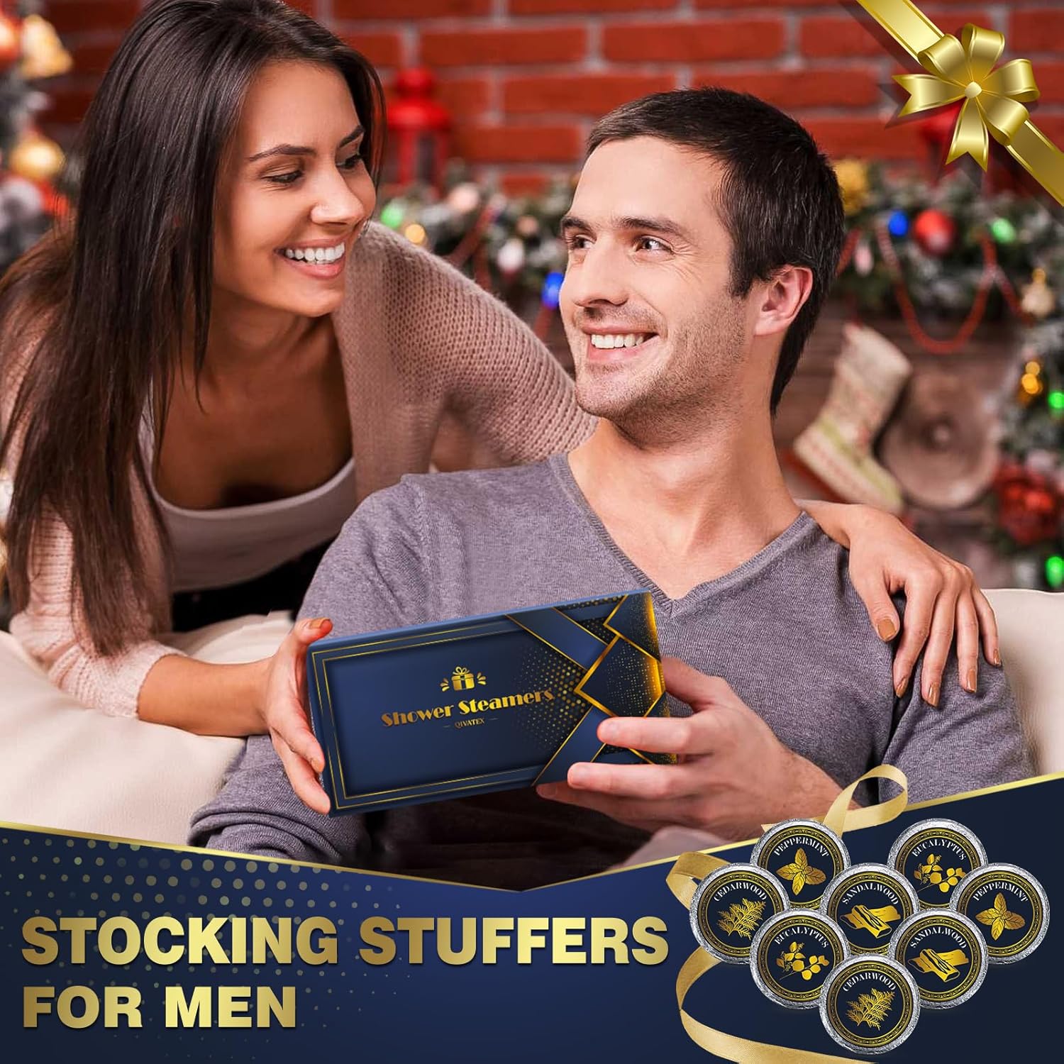 Gifts for Men: Shower Steamers Aromatherapy Valentines Gifts for Him, Men Birthday Gifts, SPA Stress Relief Self Care Bath Bombs, Gifts for Easter, Fathers Day, Christmas (8 Pack) - Image 8