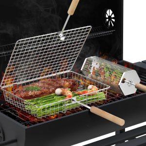 Grill Basket Set (Rectangular+Hexag...