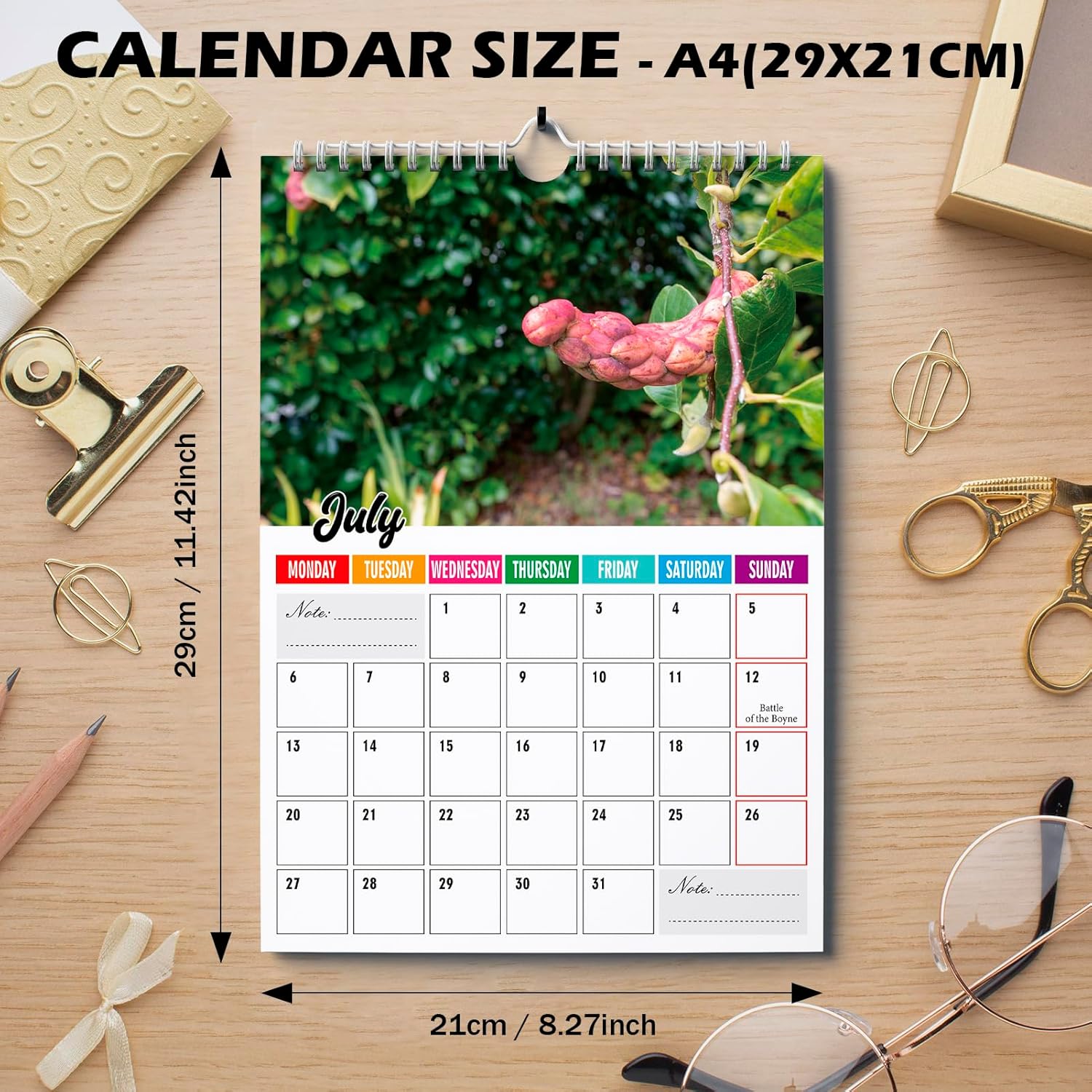 Funny Calendar 2026, Rude Secret Santa Gifts for Women or Men, Joke Christmas Stocking Filler Gifts of Natural Things Ideas Wall Monthly Planner Presents(Multicolor-Natural D) - Image 2