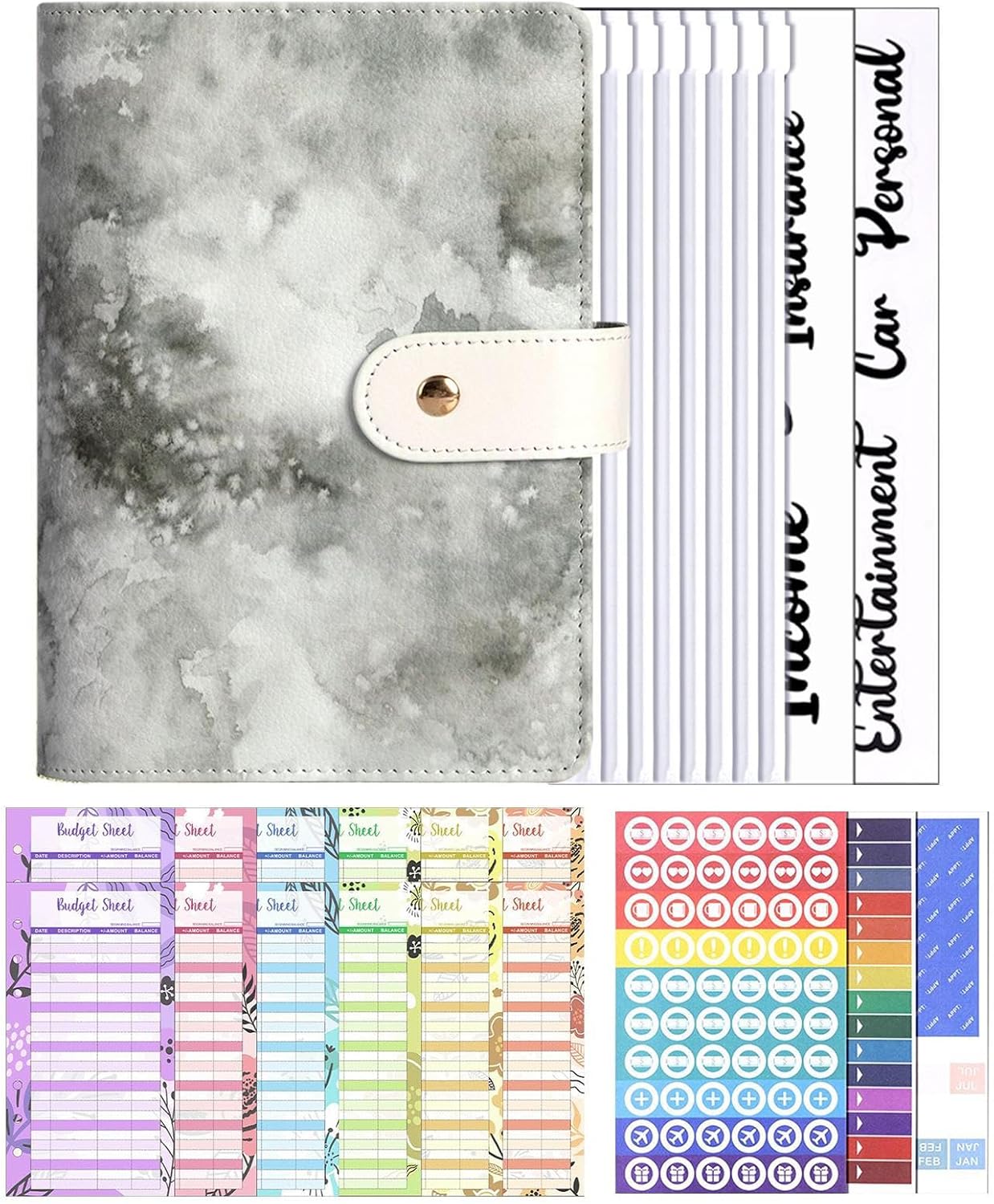Savings Folder | A6 Saving Cassette Finance Book, Notebook Financial Planner with Zip Compartment for Notes Receipts Organisation Budget Planning - Image 8