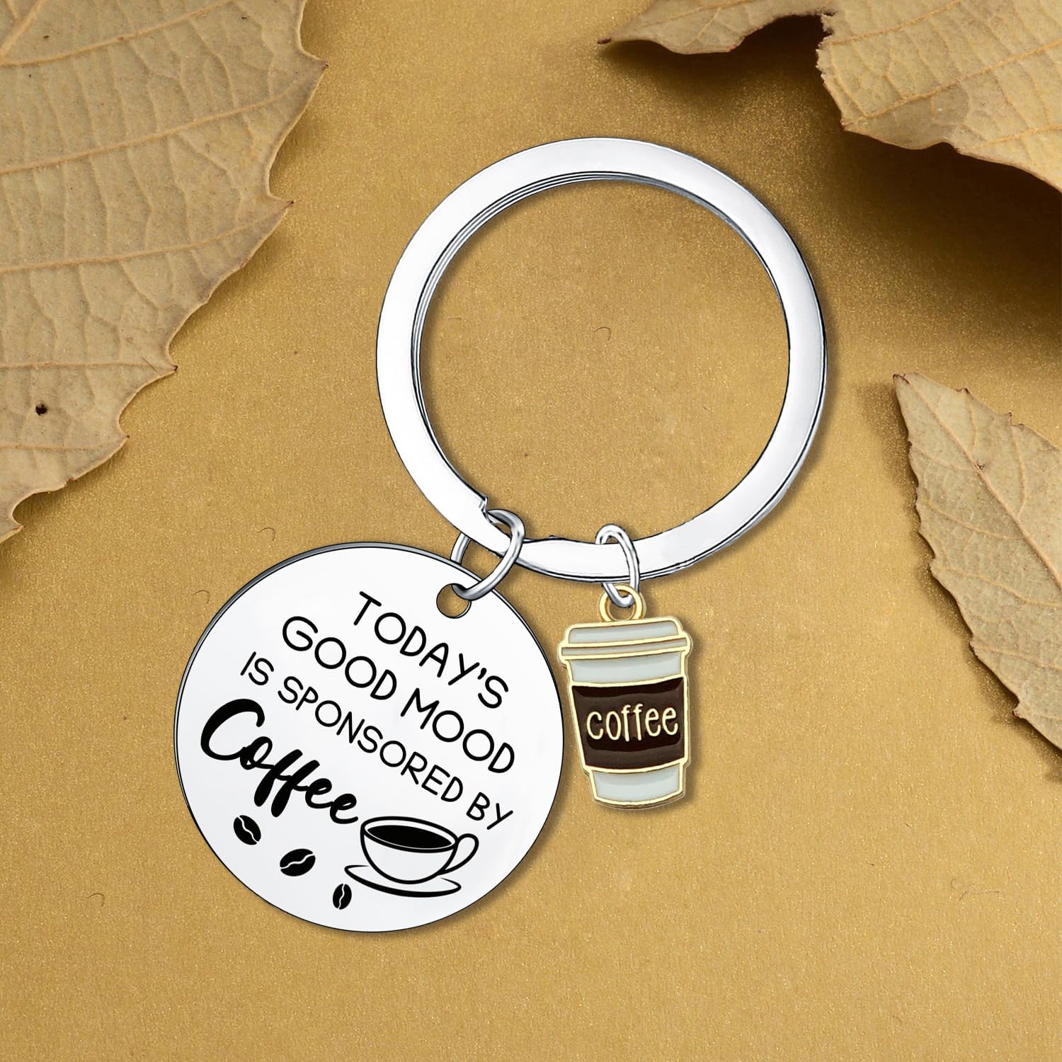 Waeceip Coffees Keyring Accessories Coffee Gifts for Coffee Lover Gifts for Women Men Gift for Coffees Drinkers Barista Gift Ideas Christmas Birthday Present - Image 3