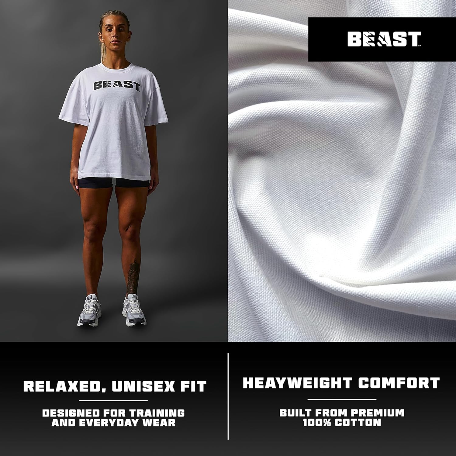 Beast - Men's T-Shirt Heavy 100% Cotton Top by Eddie Hall - Relaxed Fit Core Tee - Gifts for Men - Image 6