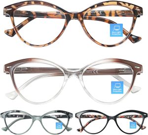 HEEYYOK 4Pack Reading Glasses for W...