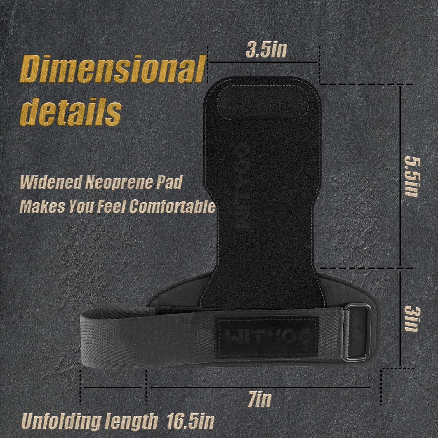 Weight Lifting Wrist Strap, Weightlifting Grip Strap for Gym Deadlifts, Powerlifting, Heavy Shrug, Pull Ups, Three Layer Leather Adjustable Training Accessory Gifts for Men Women Dad Him - Image 5