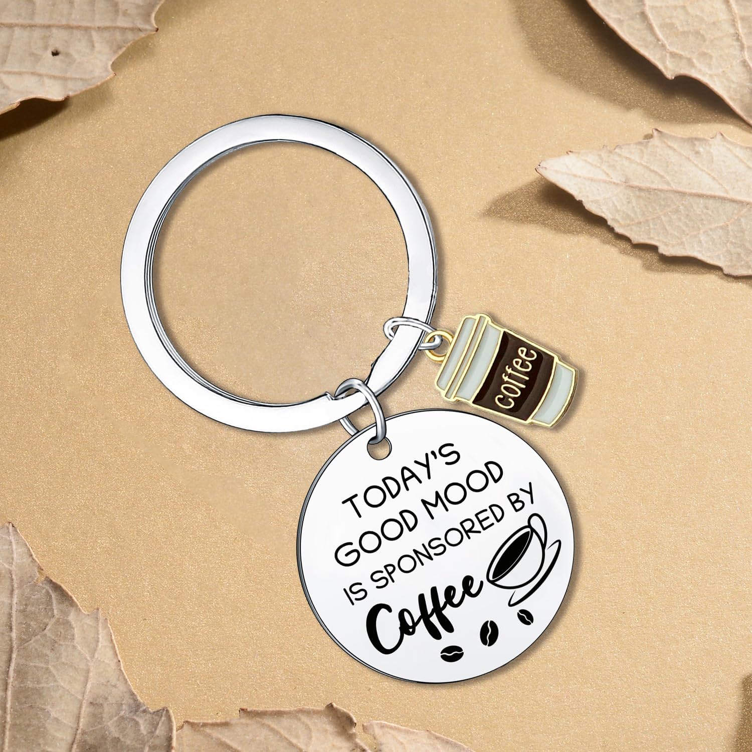 Waeceip Coffees Keyring Accessories Coffee Gifts for Coffee Lover Gifts for Women Men Gift for Coffees Drinkers Barista Gift Ideas Christmas Birthday Present - Image 2