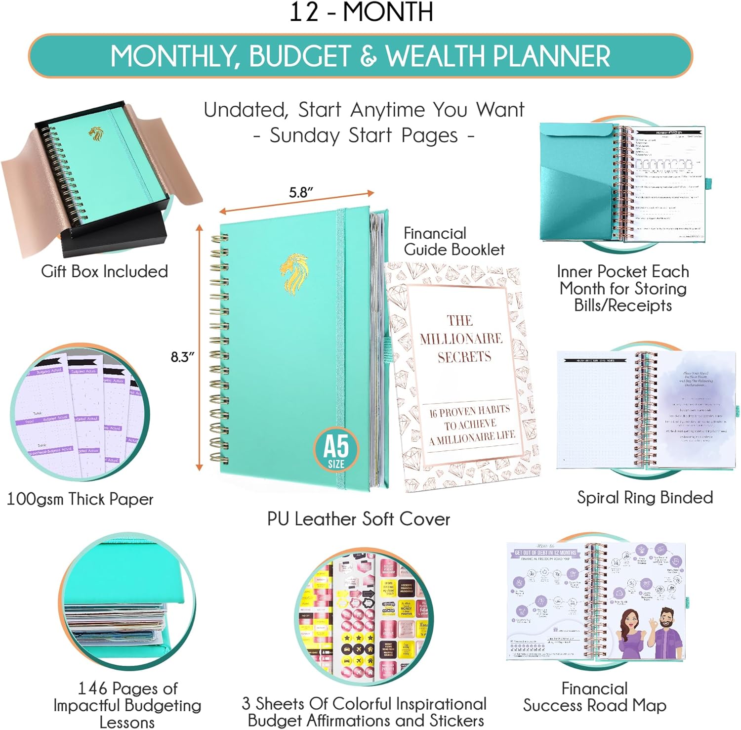 Budget Planner and Monthly Bill Organizer + Cash Envelope Buget Sytem | Finance Planner, Bill Payment Tracker & Money Saving with Panduo App | Money Mindset Journal for Attracting Financial Abundance - Image 2