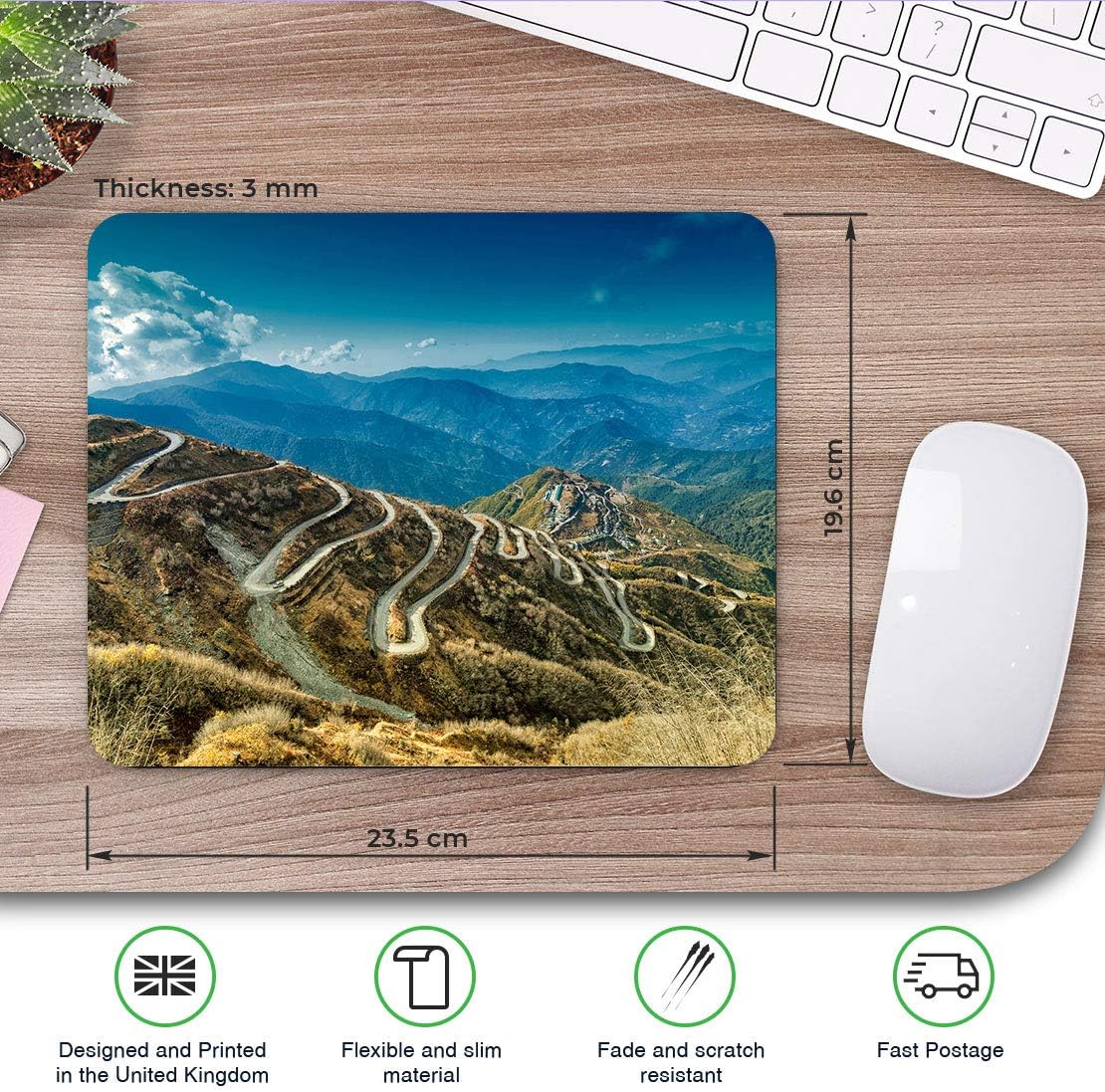 Silk Trading Route China India Mouse Mat Pad Computer PC Laptop Gaming Office Home Desk Accessory Gadget 3527 - Image 2