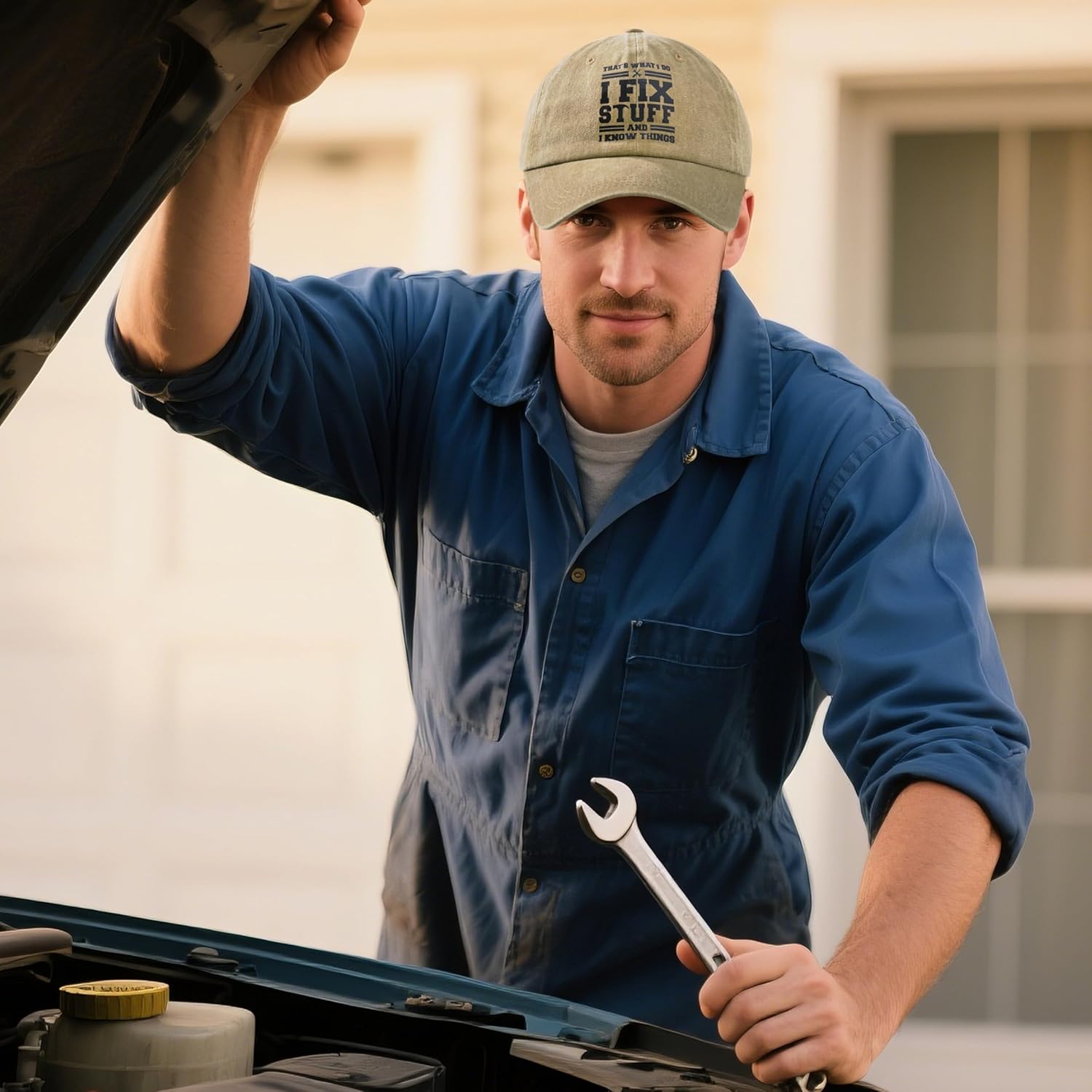 Jeasona Baseball Cap for Men Cotton One Size with Print Funny Letters - Image 6